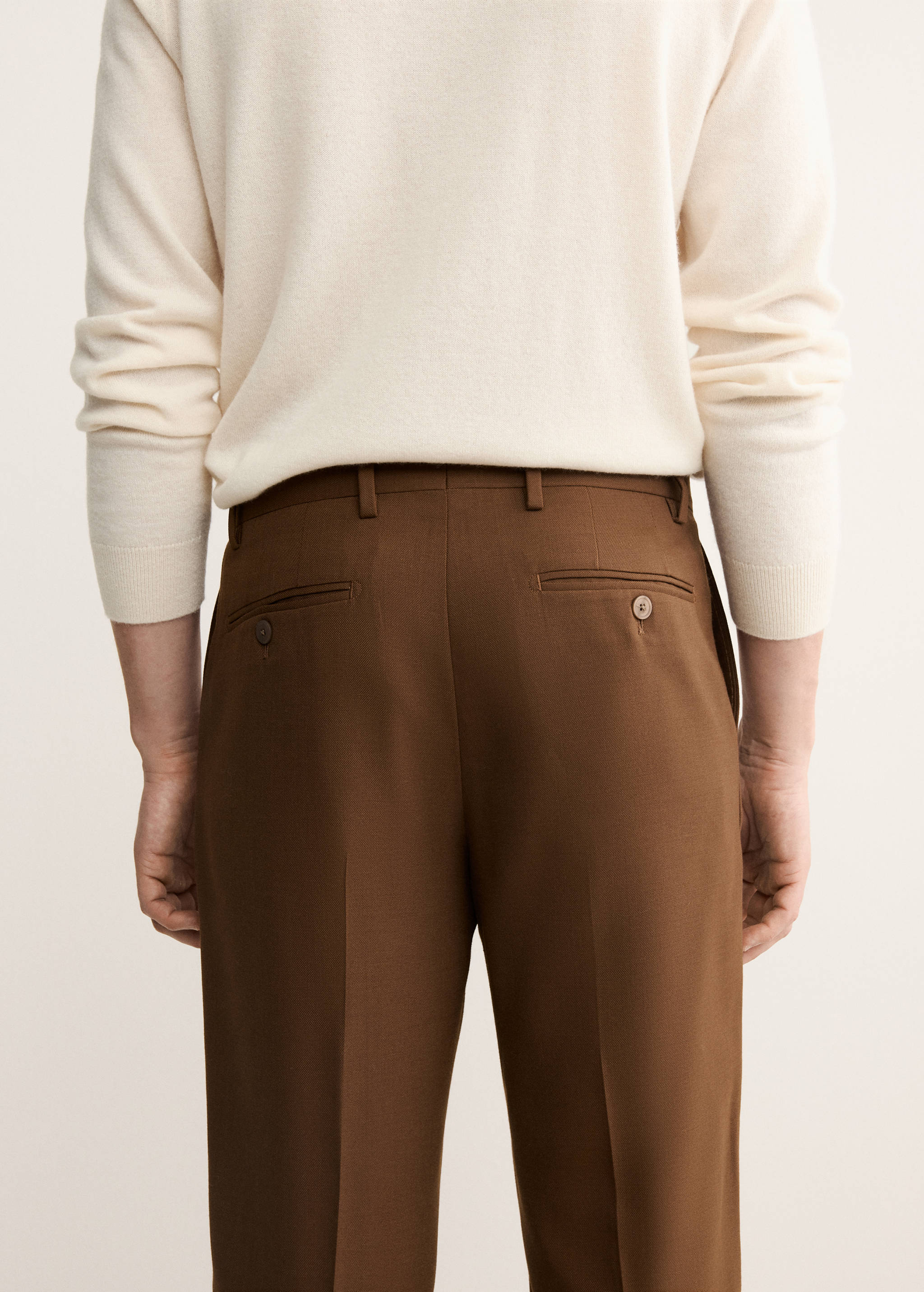 Костюмные фланелевые брюки из итальянской шерсти - Деталь изделия 6