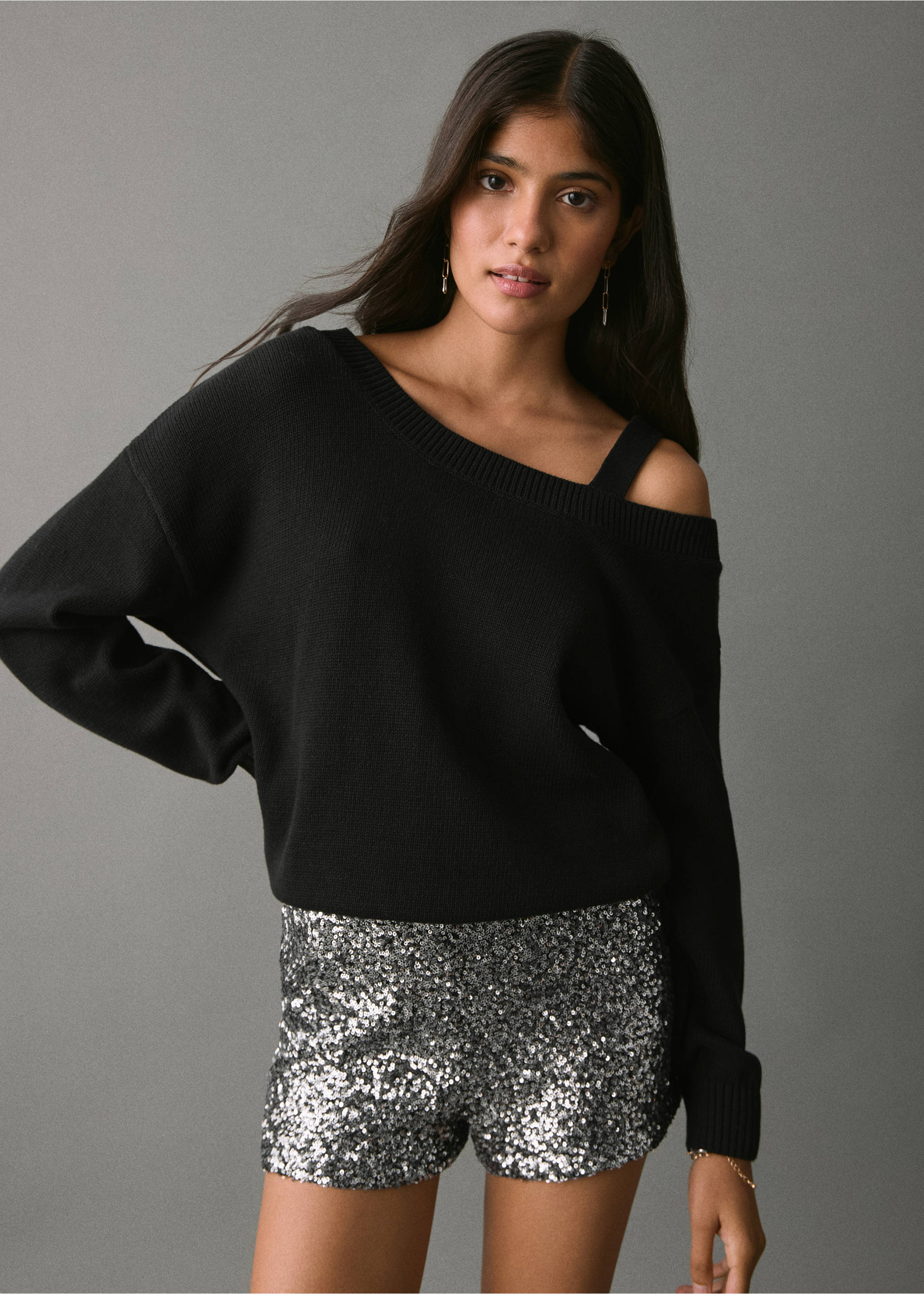 Short sequins - Plan moyen, Argent. Ref: 17068274-00.