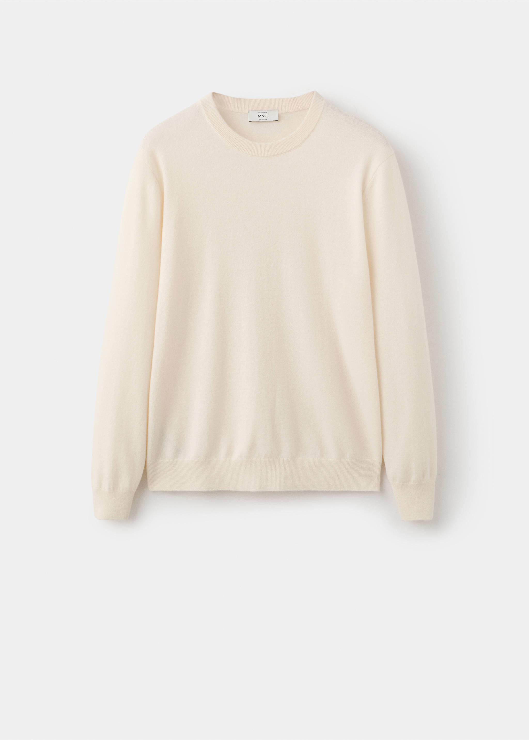 Jersey 100% cashmere regular fit - Artículo sin modelo, Blanco marfil. Ref: 17068276-00.