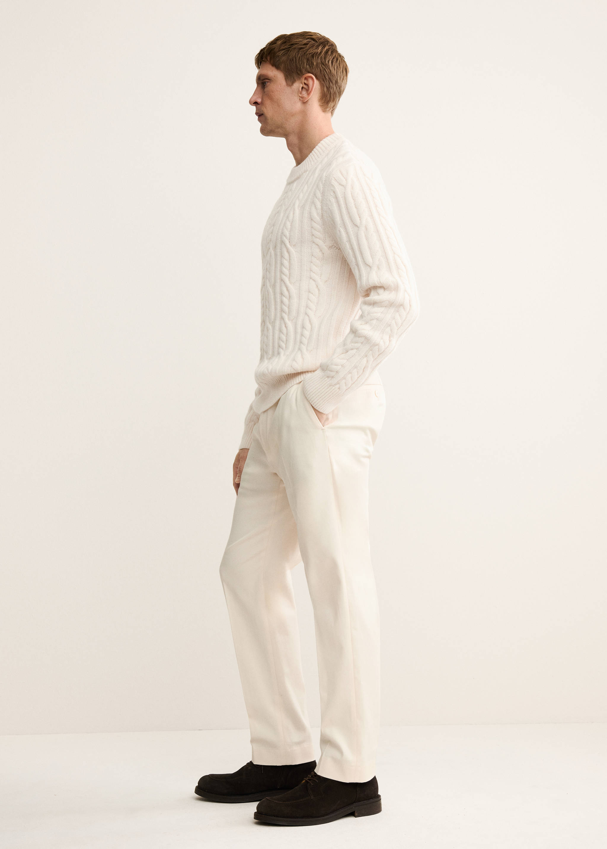 100% wool braided sweater - Details of the article 2