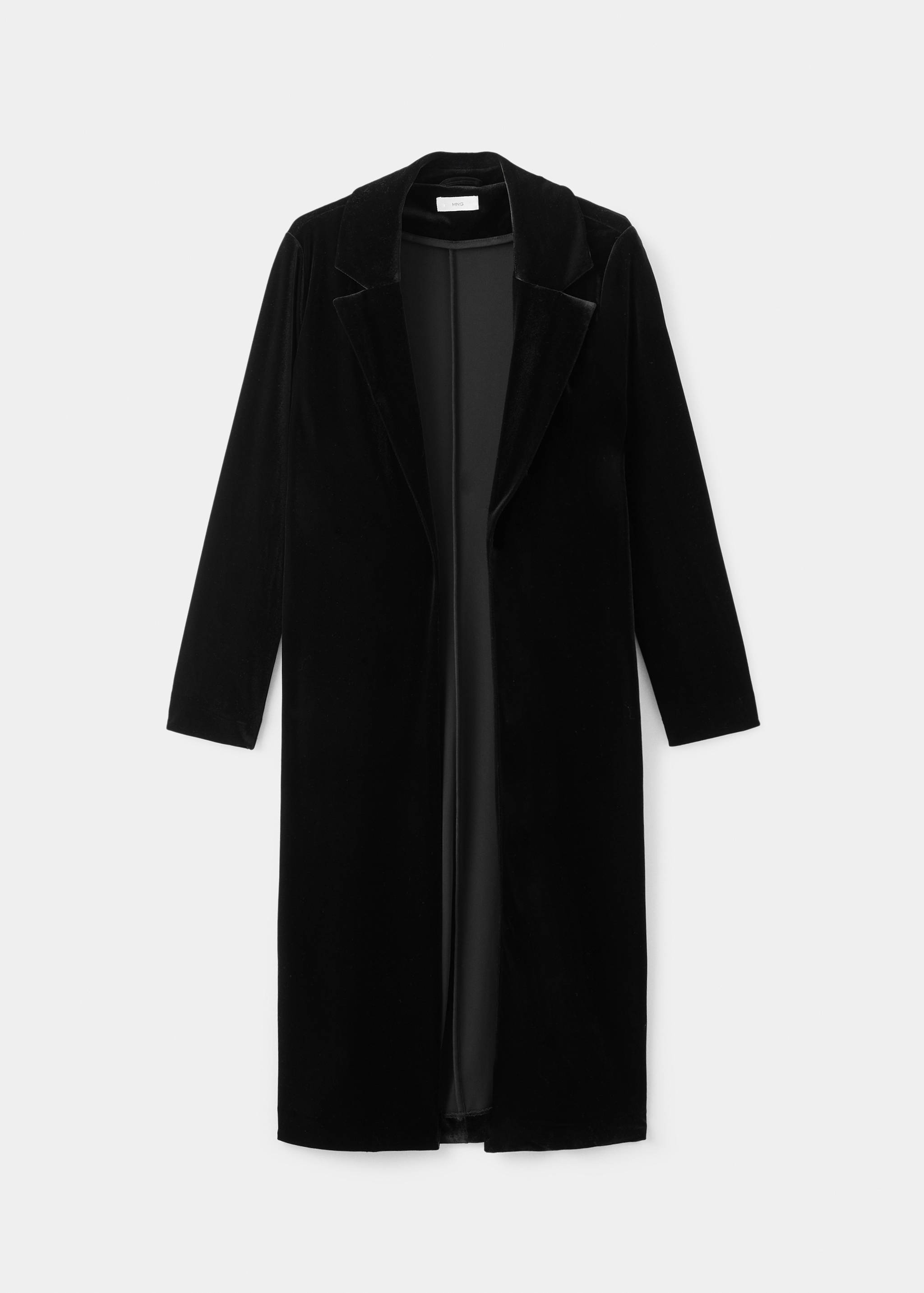 Long velvet jacket - Article without model