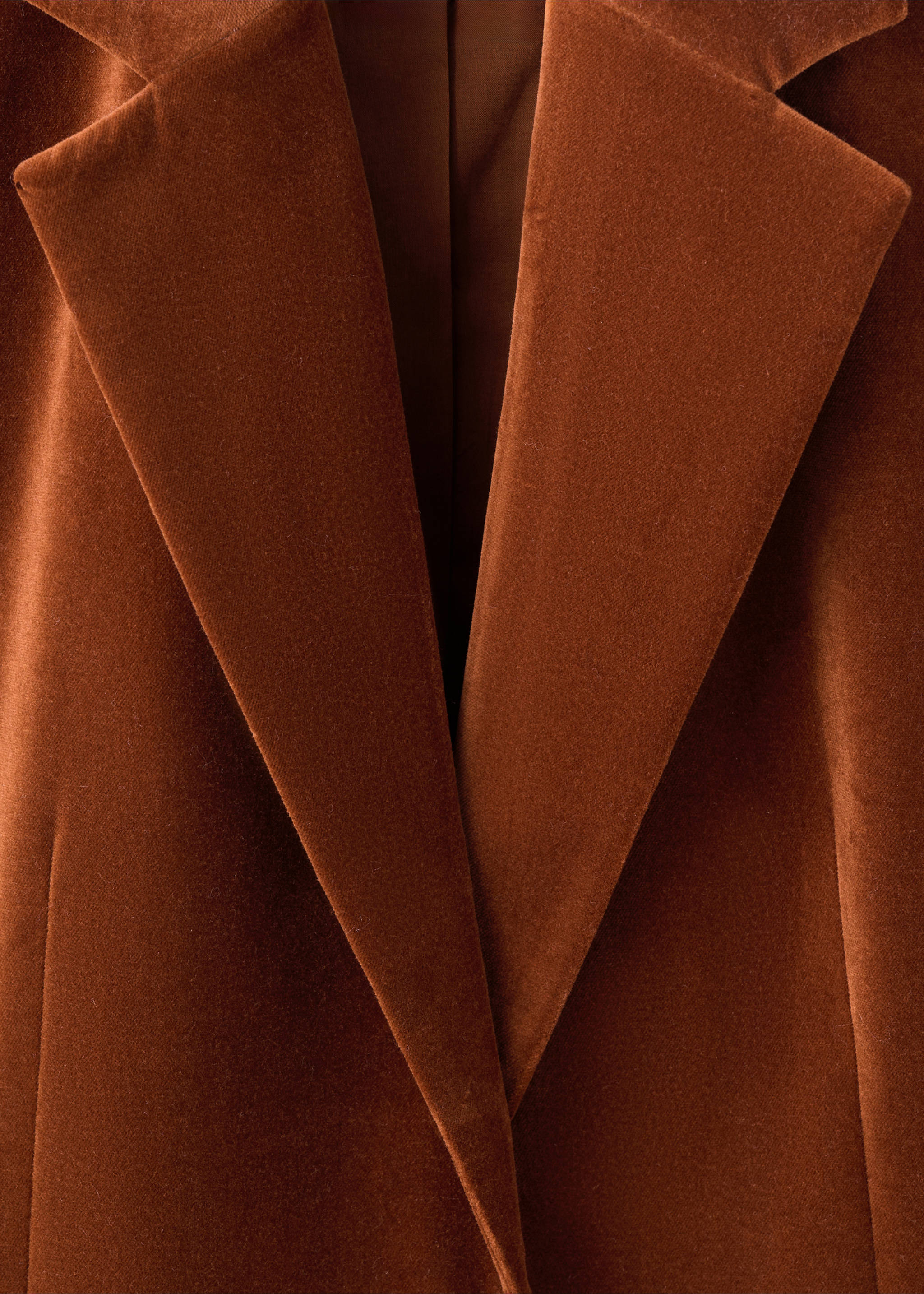 Blazer costume velours à poches - Détail de l'article 8, Orange brûlé. Ref: 17068285-00.