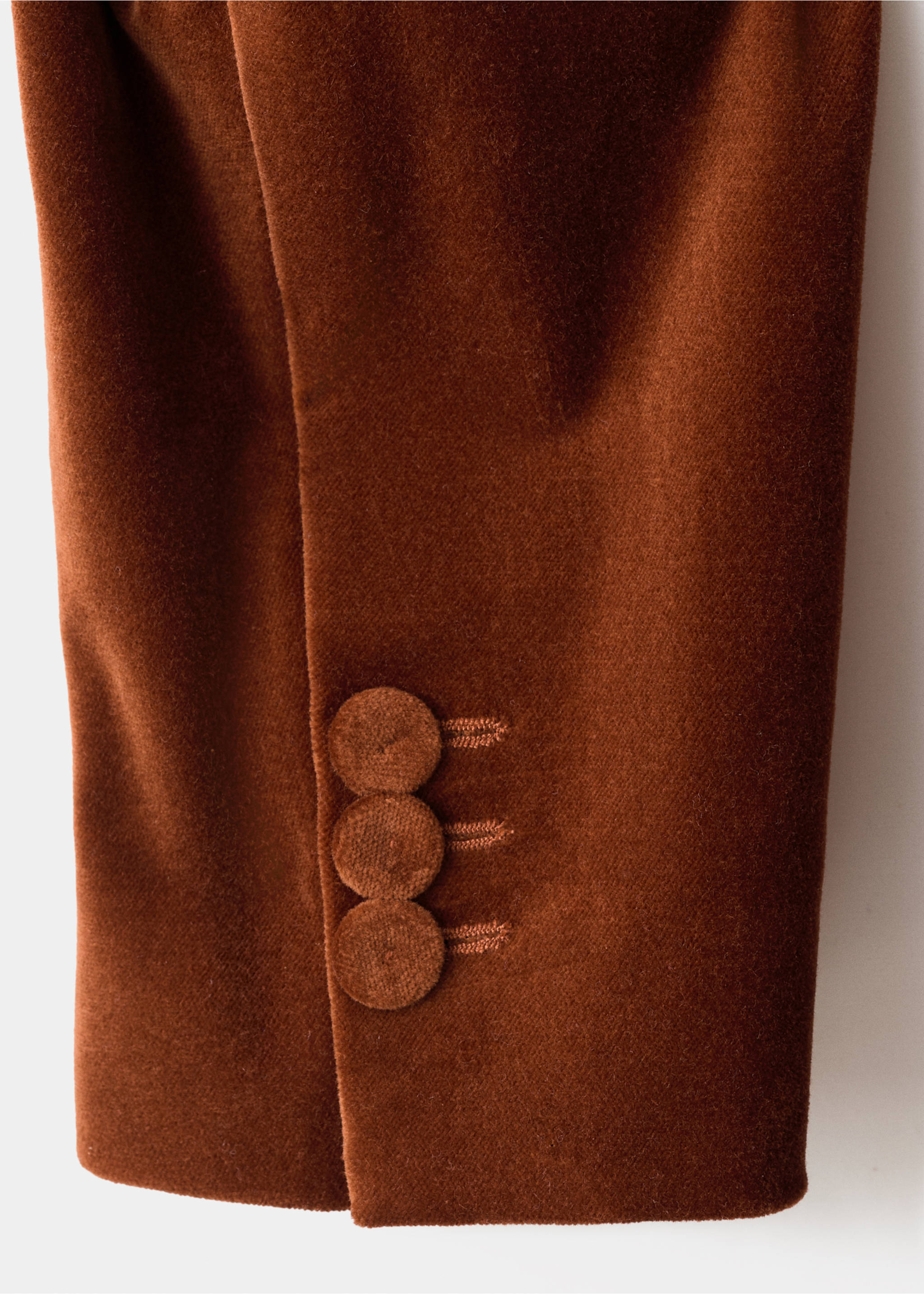 Blazer costume velours à poches - Détail de l'article 0, Orange brûlé. Ref: 17068285-00.