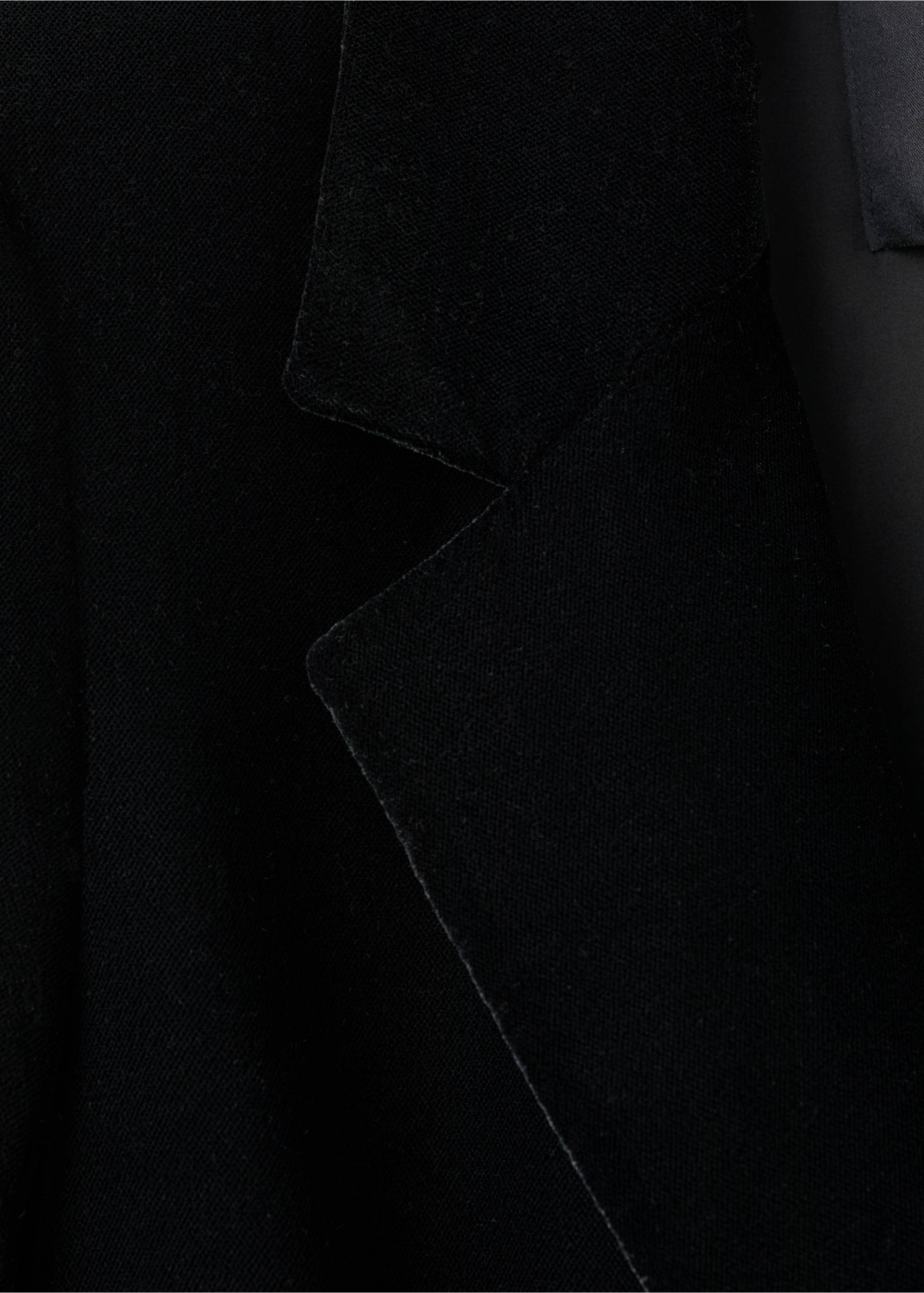 Double-breasted velvet jacket - Details of the article 0, Black. Ref: 17068287-00.