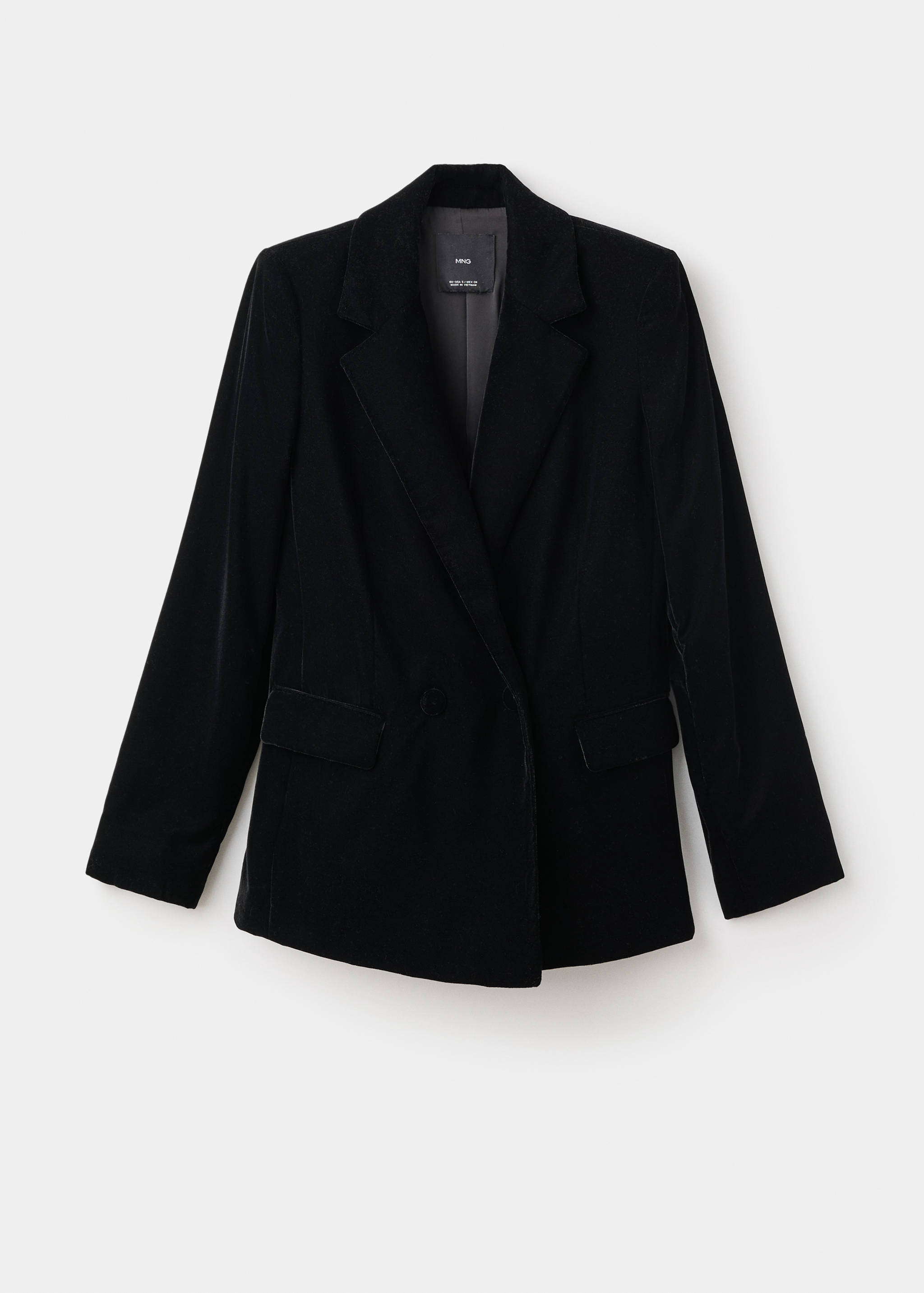 Double-breasted velvet jacket - Article without model