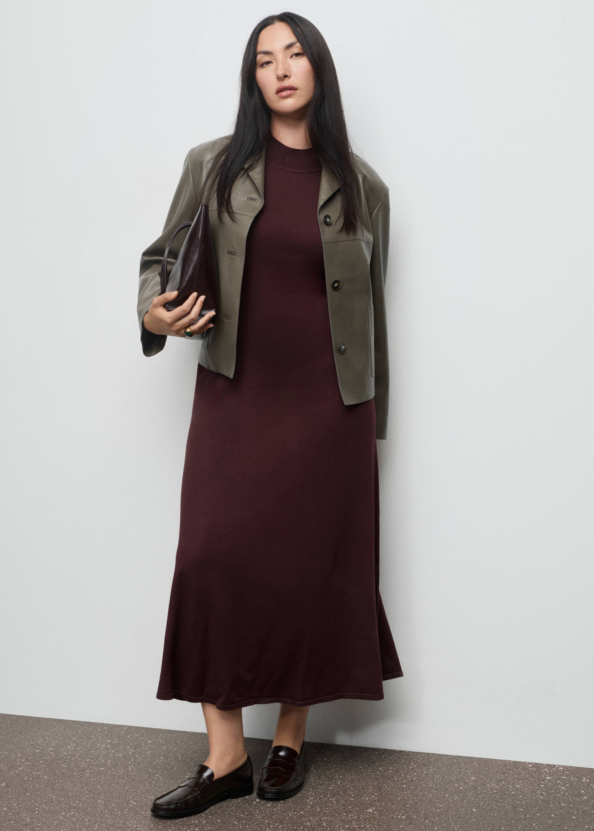 جاكيت بتأثير الجلد مع جيوب - تفاصيل المنتج 3