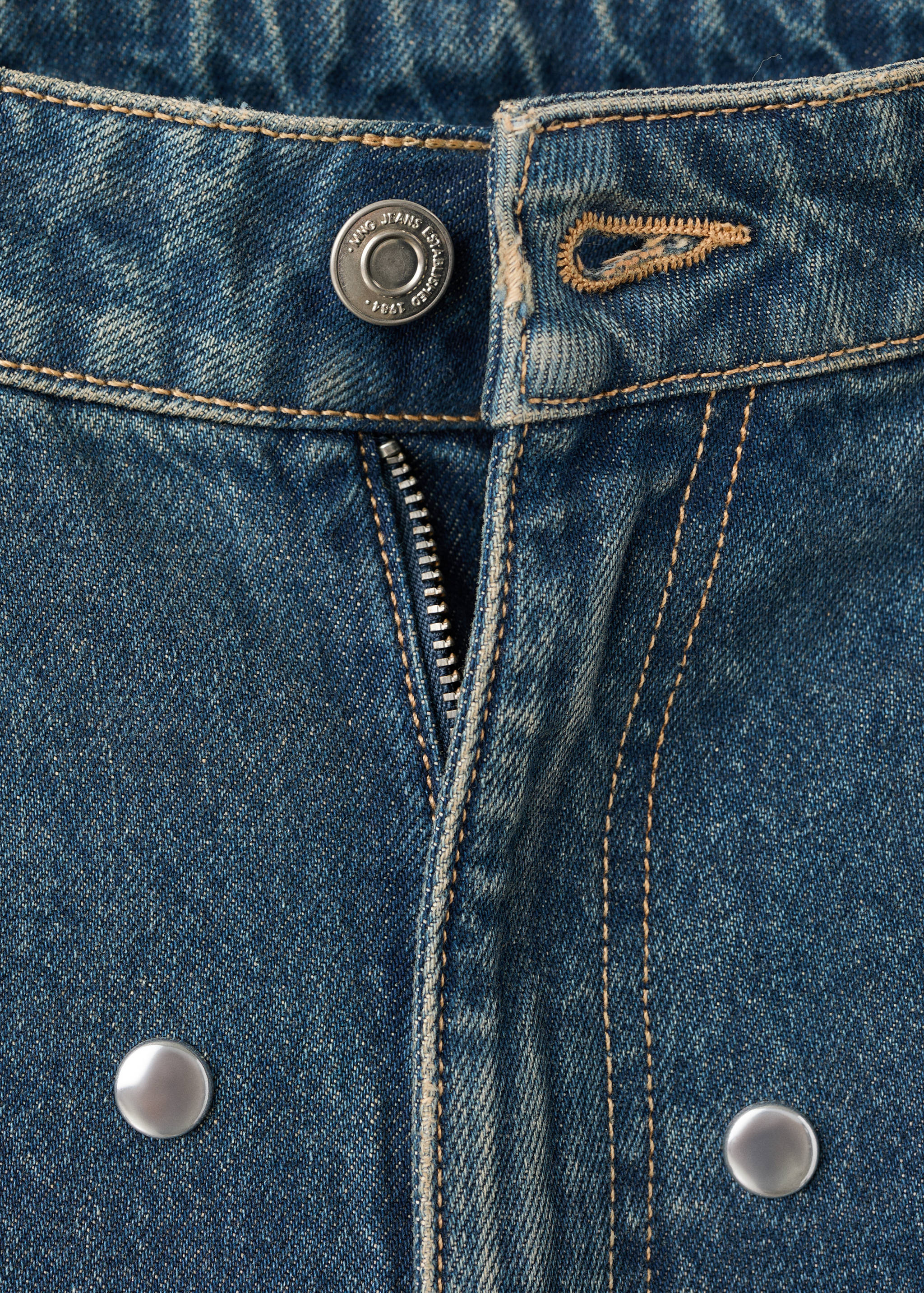 Jeans rectos tachuelas - Detalle del artículo 8