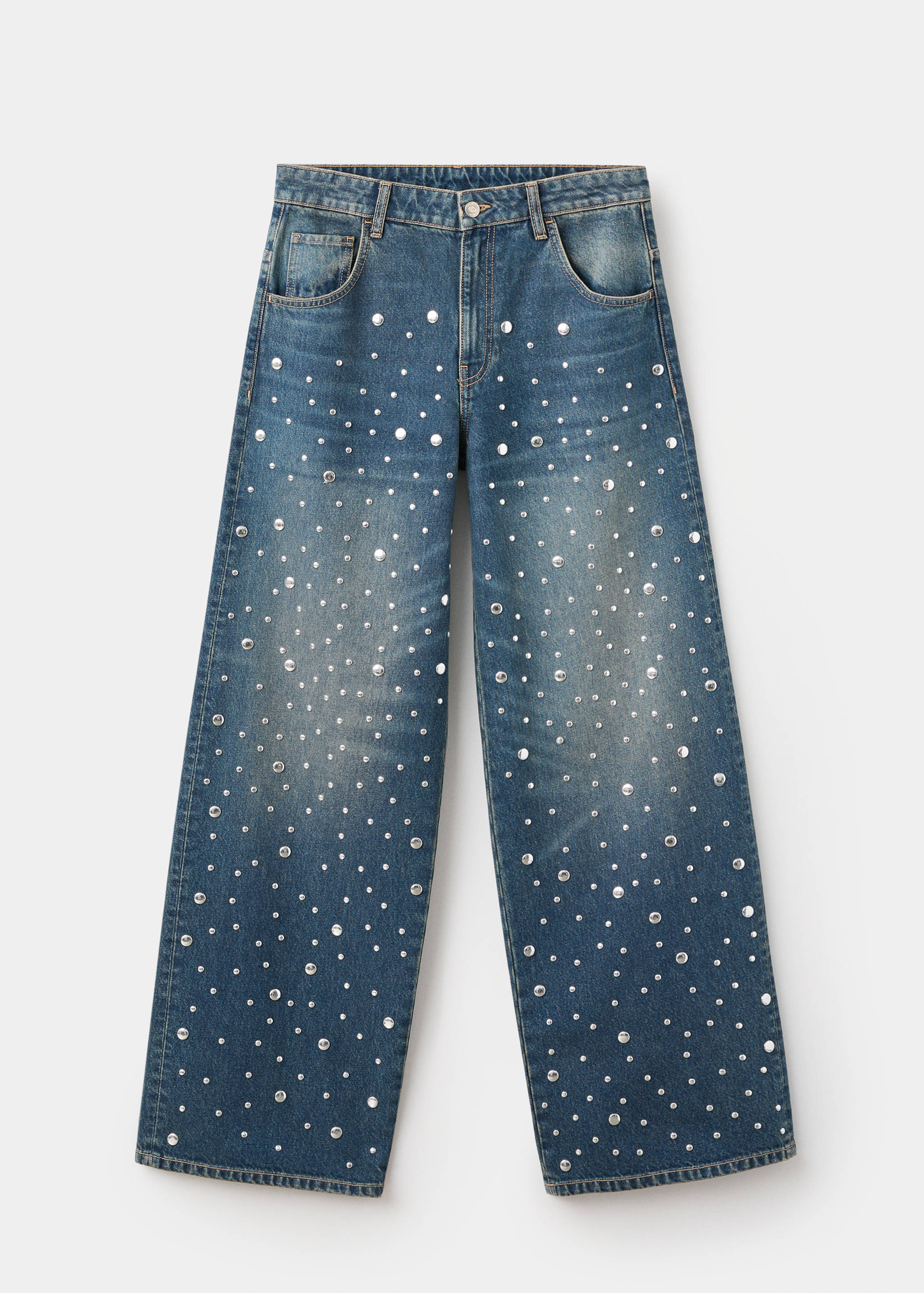 Straight-fit jeans with studs - Article without model