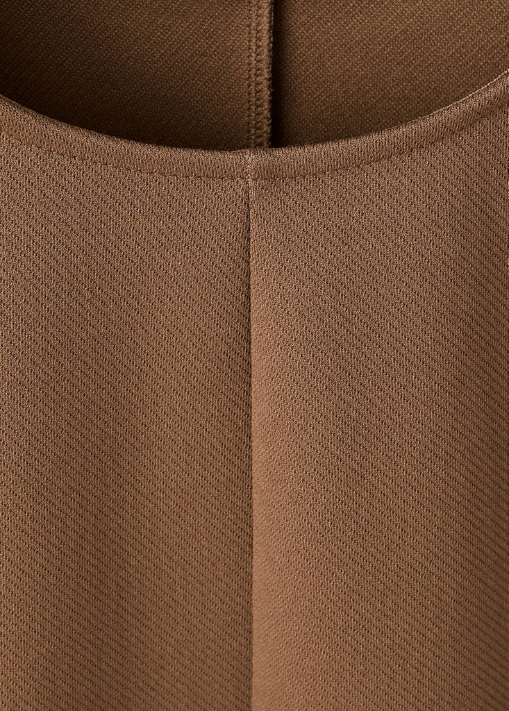 Fitted top with wide straps — Medium Brown