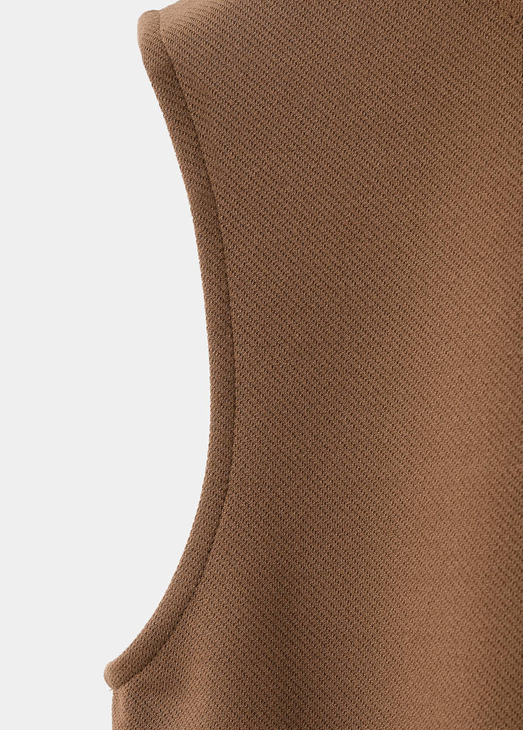 Fitted top with wide straps — Medium Brown
