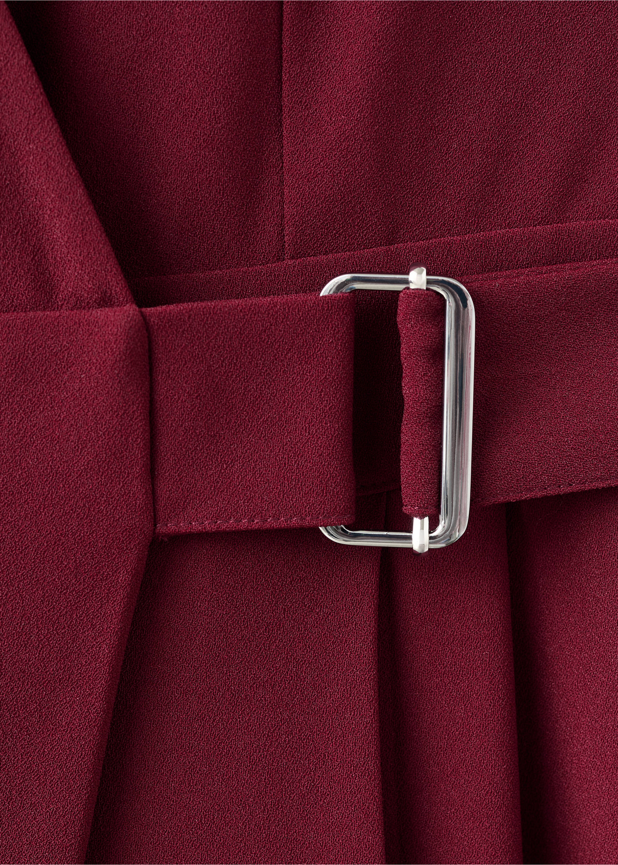 Belt wrap jumpsuit - Details of the article 8, Wine. Ref: 17068292-00.