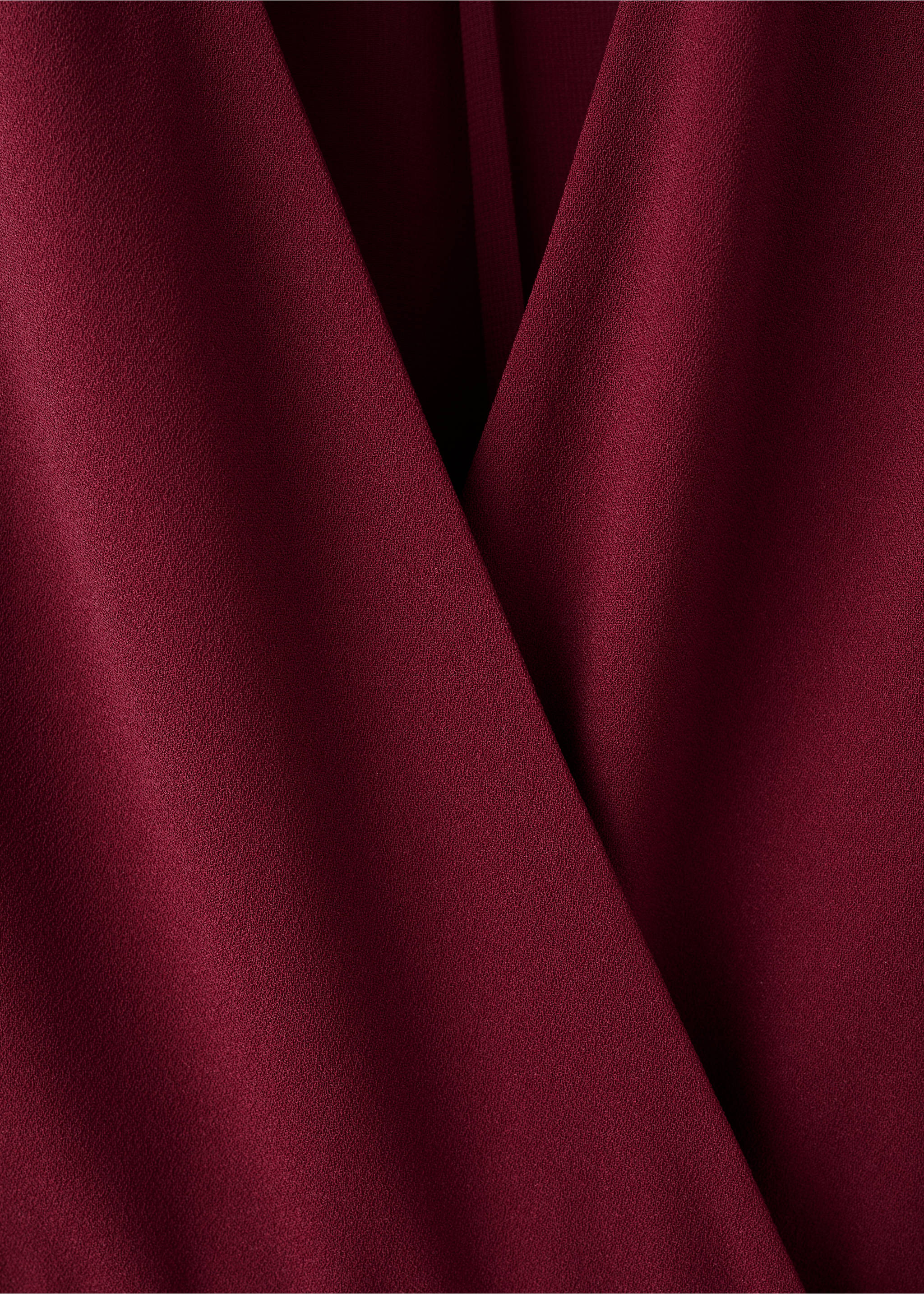 Belt wrap jumpsuit - Details of the article 0, Wine. Ref: 17068292-00.