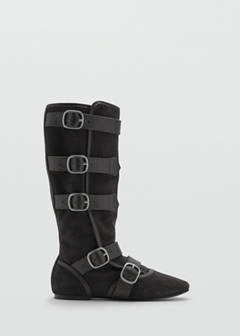 Suede boots with buckle — Dark Heather Grey 3