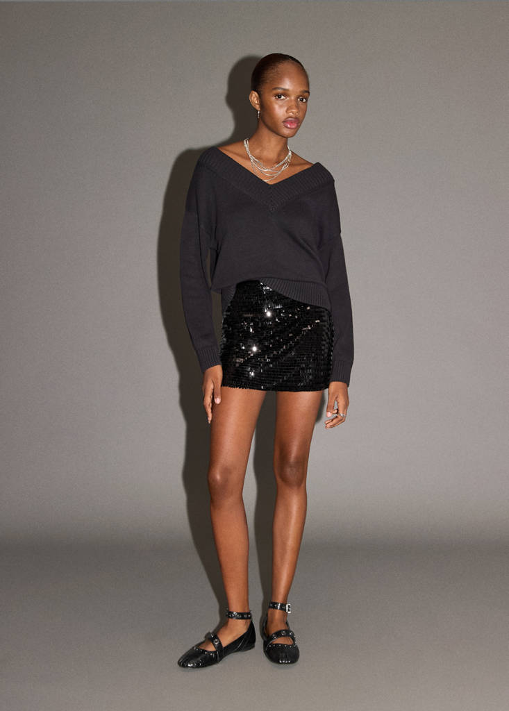 Sequin skirt — Black