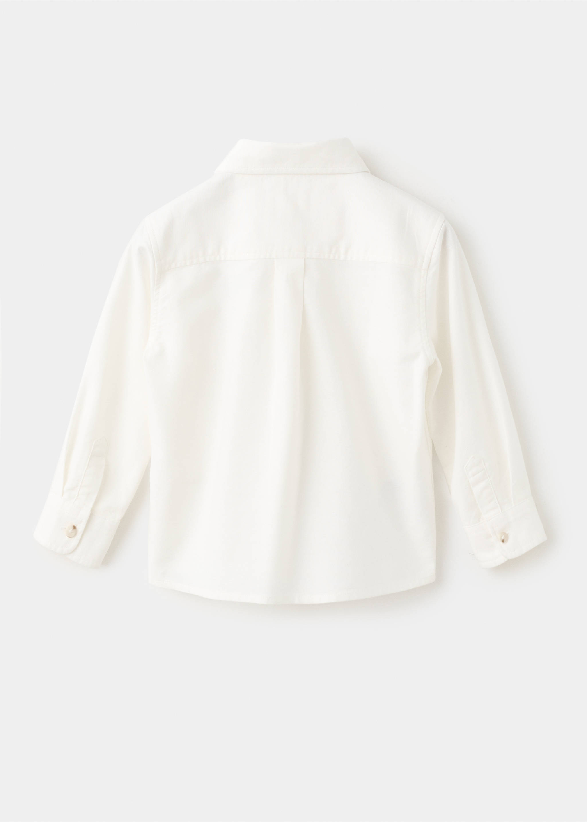 Shirt with reindeer embroidery - Reverse of the article, Off White. Ref: 17068635-00.