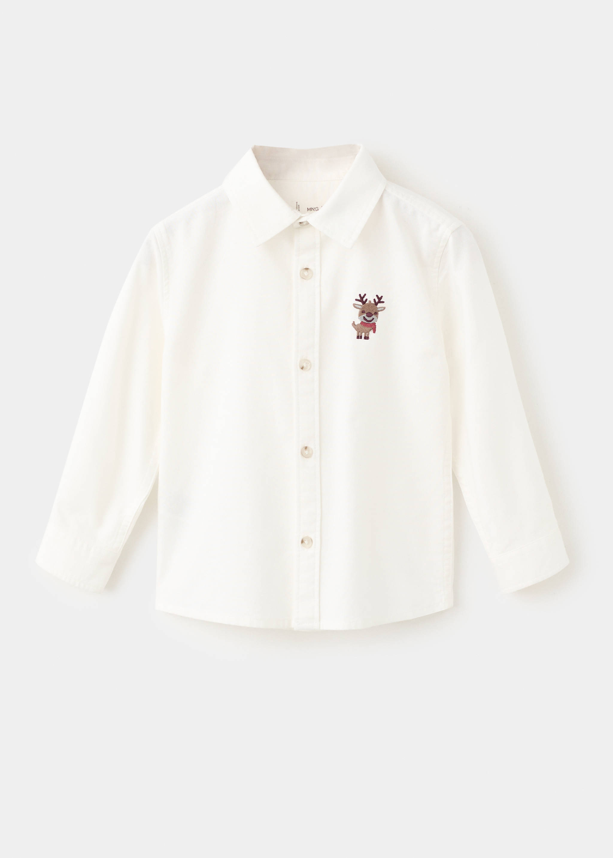 Shirt with reindeer embroidery - Article without model