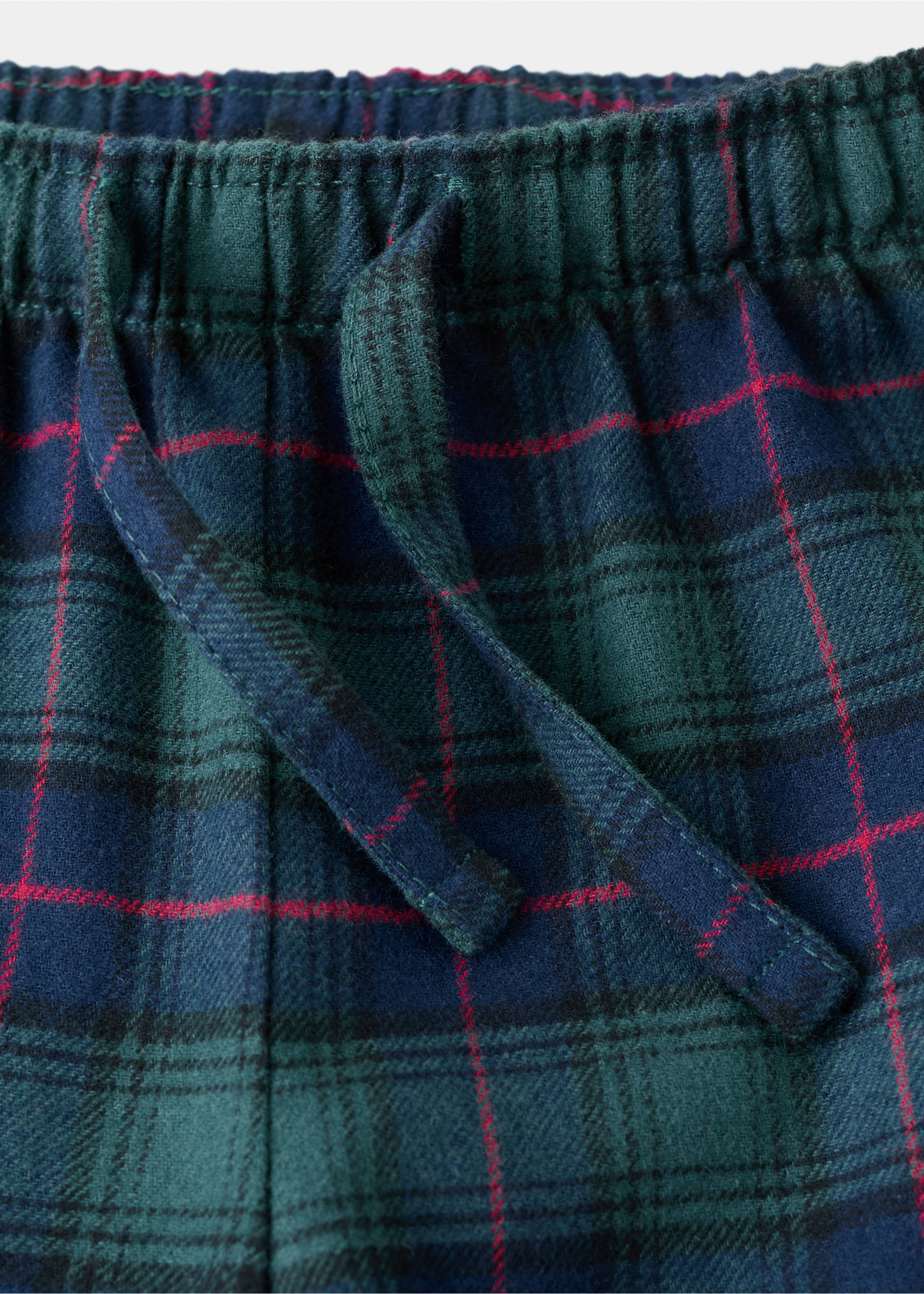 Pijama largo cuadros - Detalle del artículo 0, Verde bosque. Ref: 17068638-00.