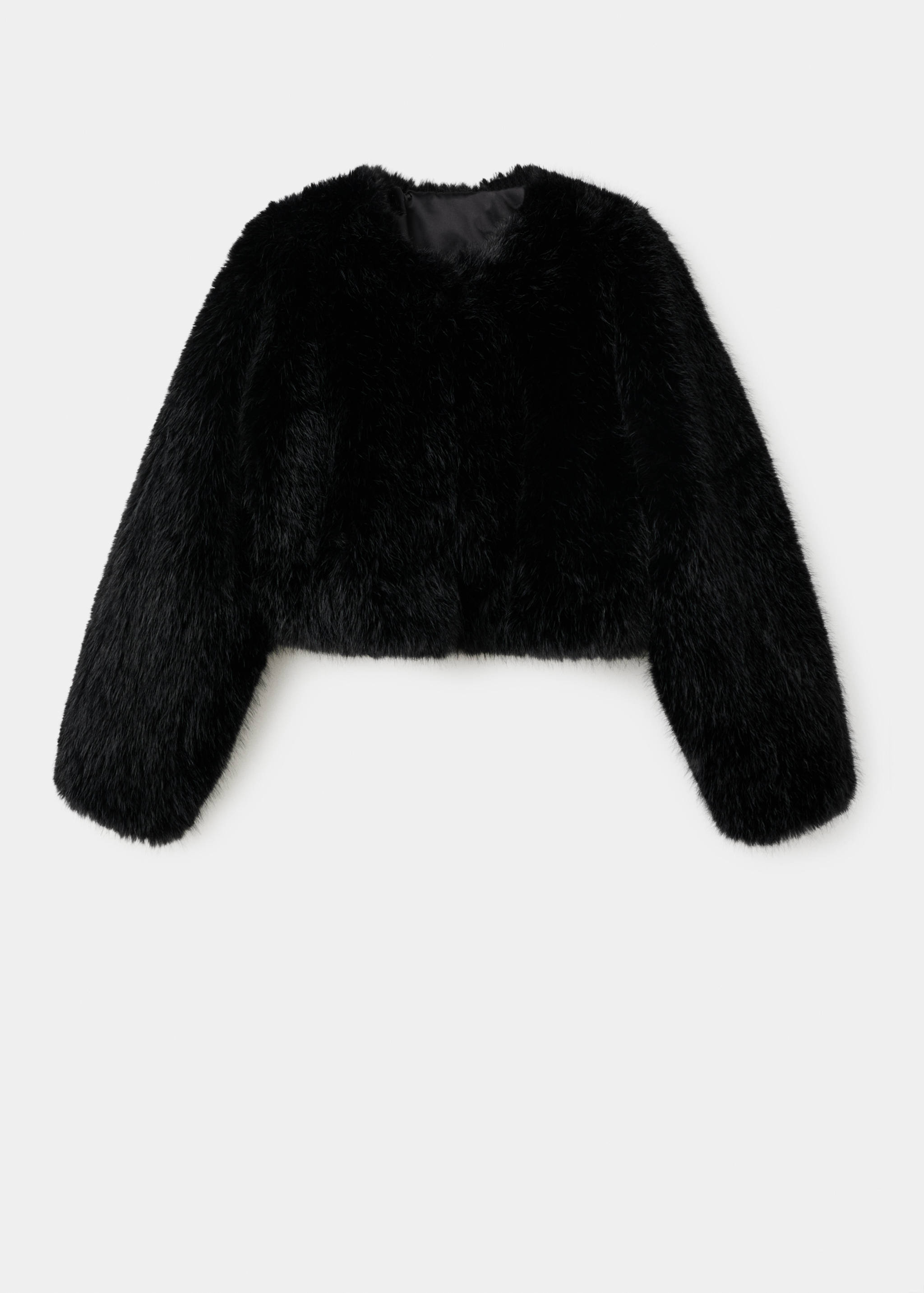 Faux-fur cropped jacket - Article without model
