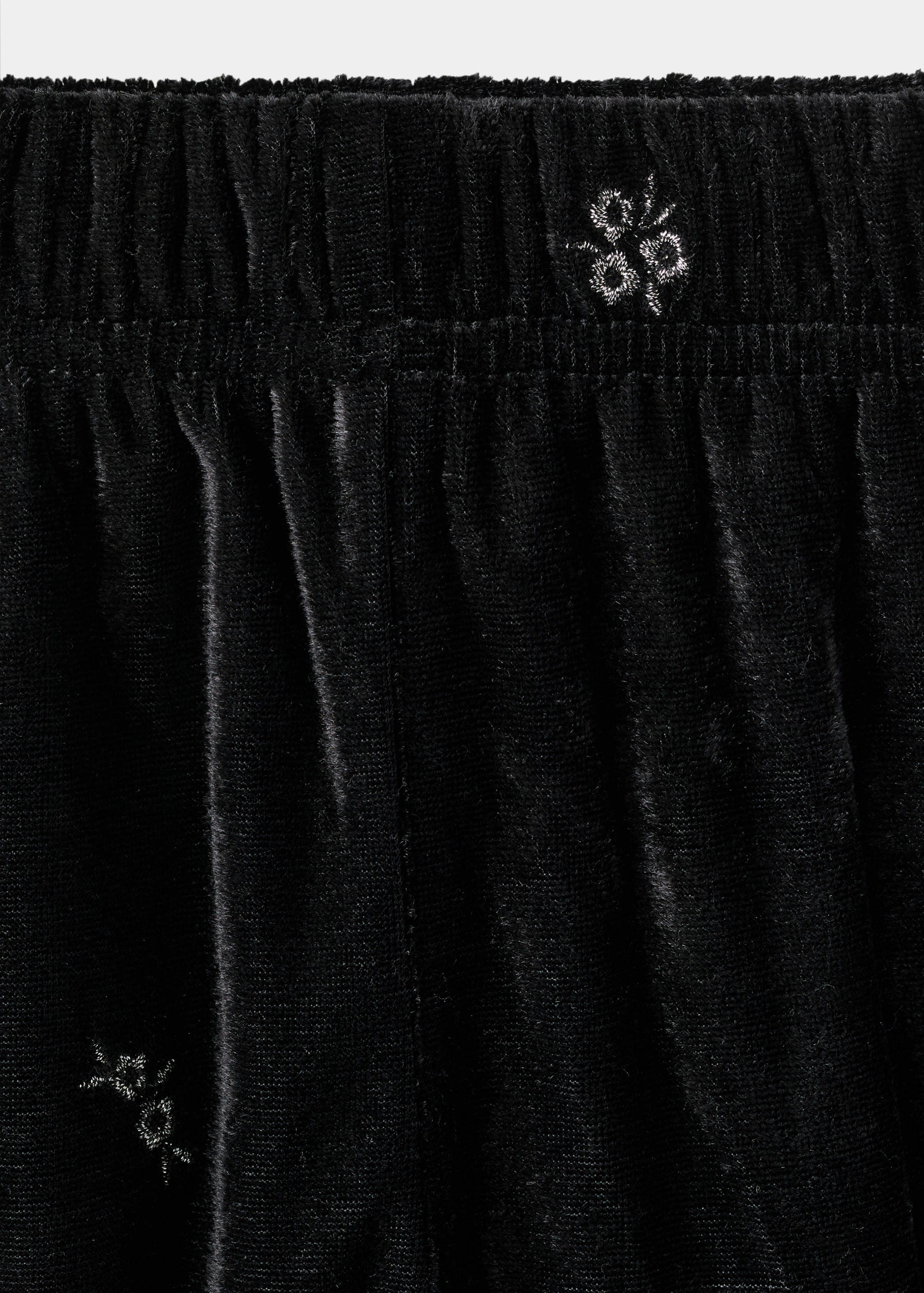 Embroidered velvet trousers - Details of the article 8