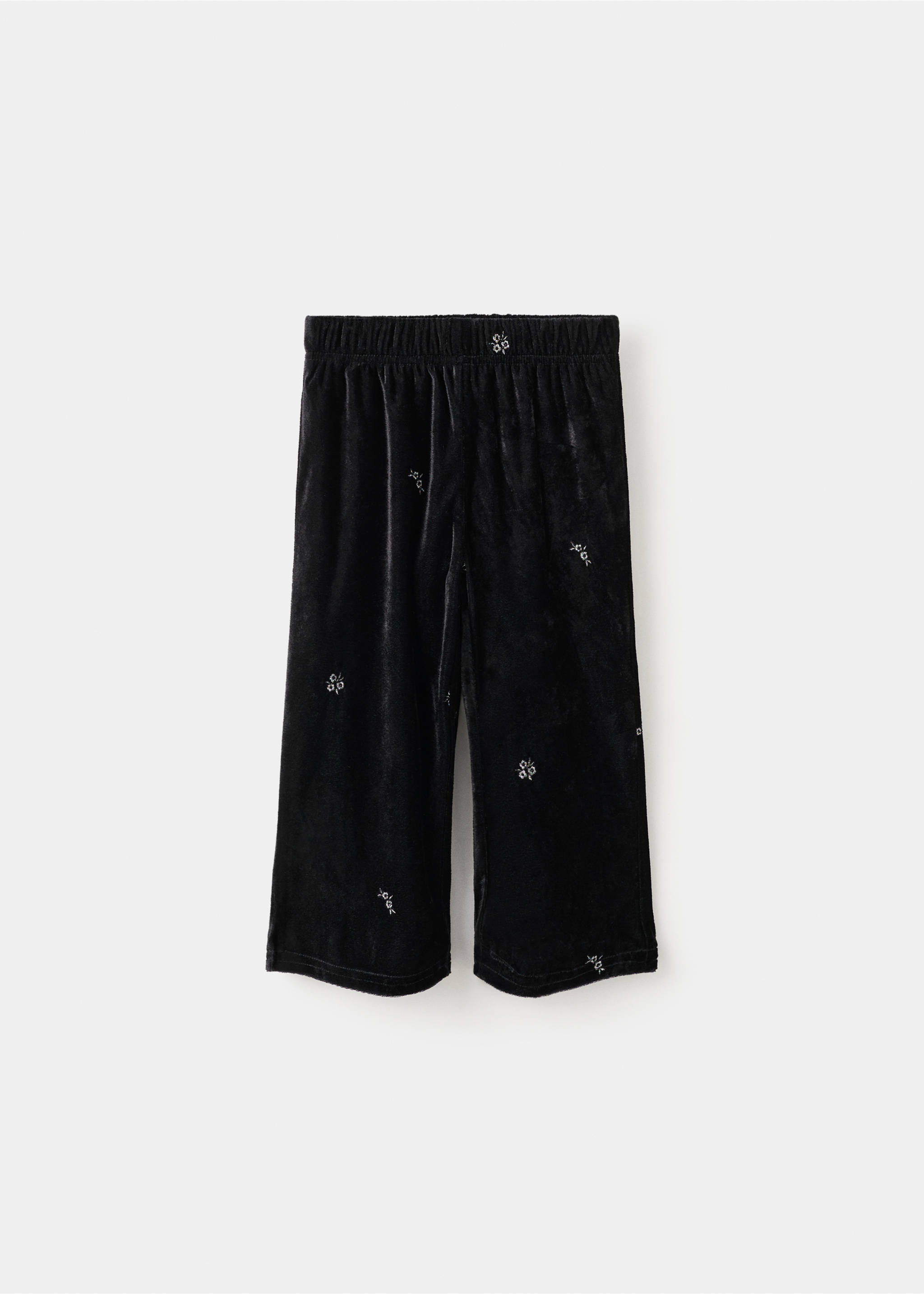 Pantalón terciopelo bordado - Artículo sin modelo, Negro. Ref: 17069096-00.