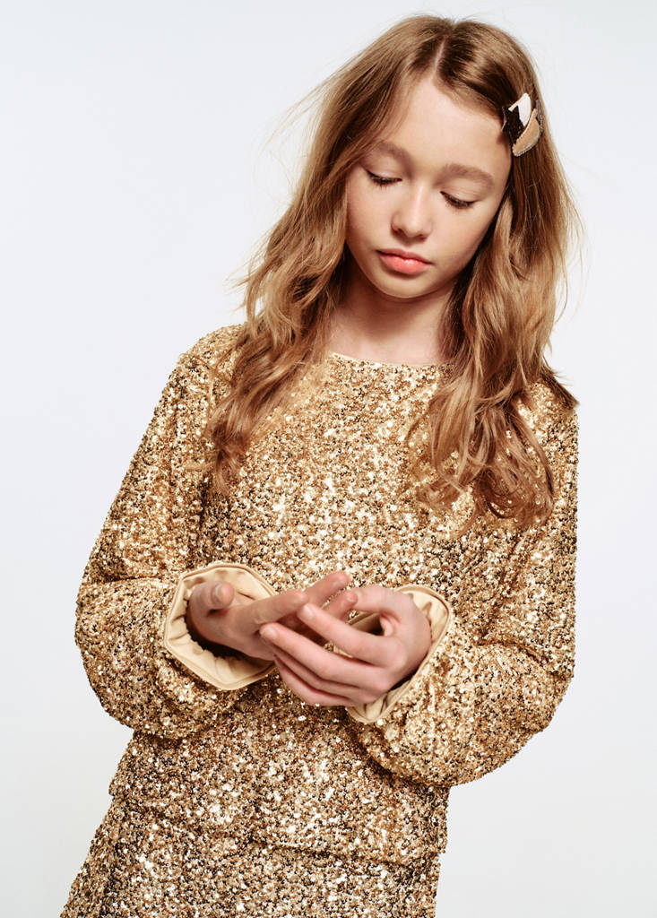 Sequin blouse — Gold