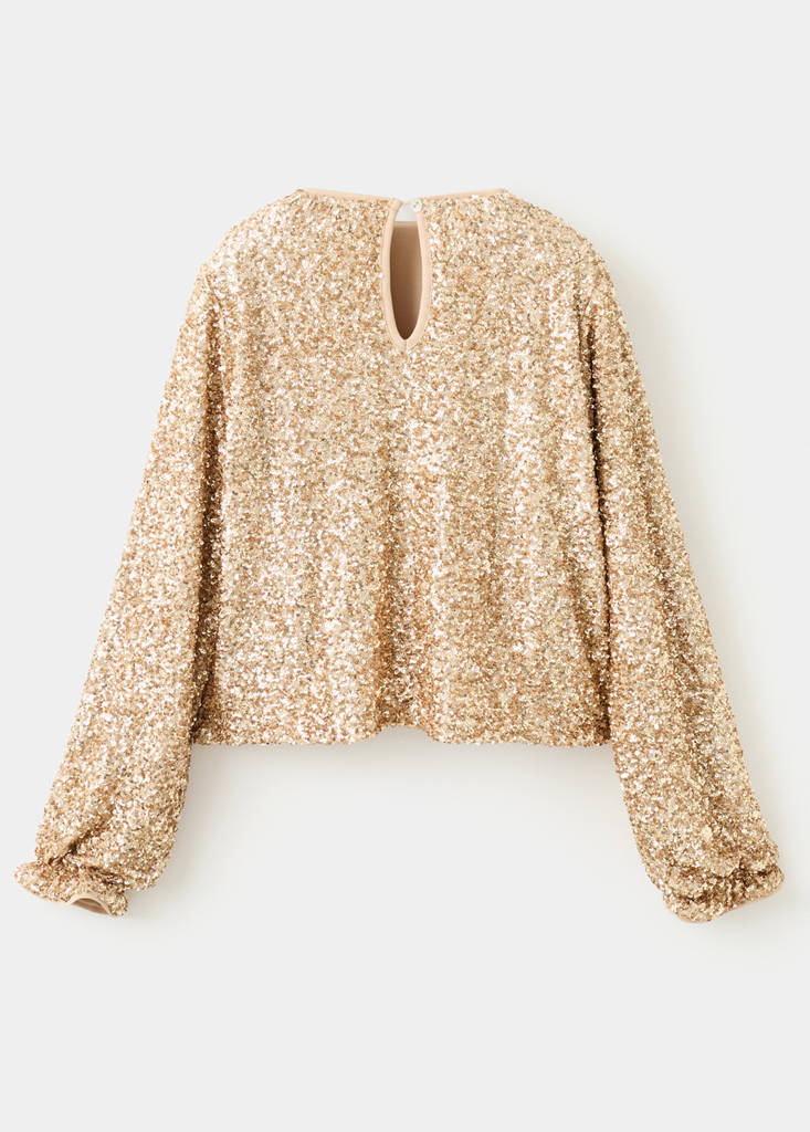 Sequin blouse — Gold