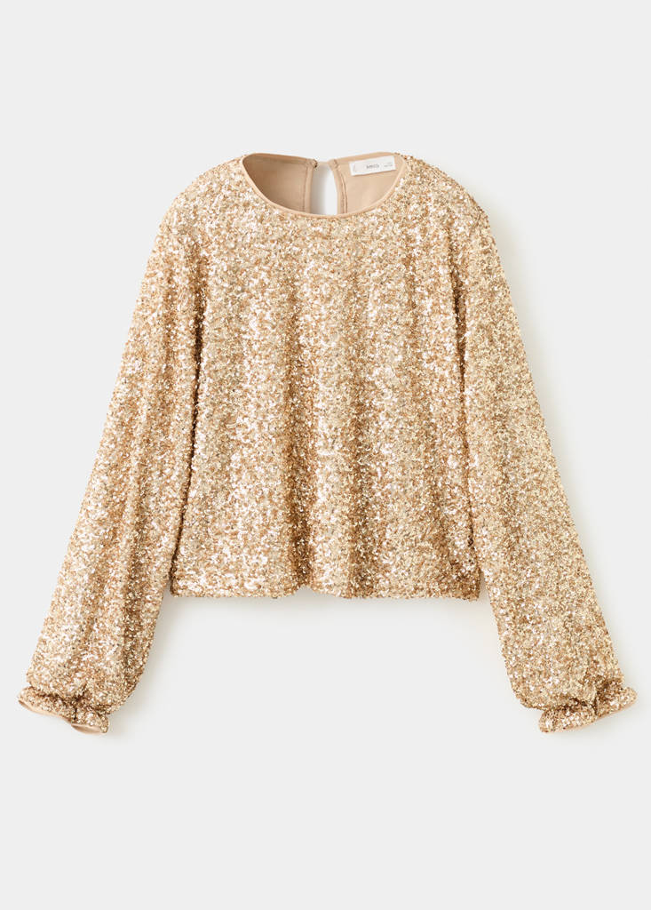 Sequin blouse — Gold