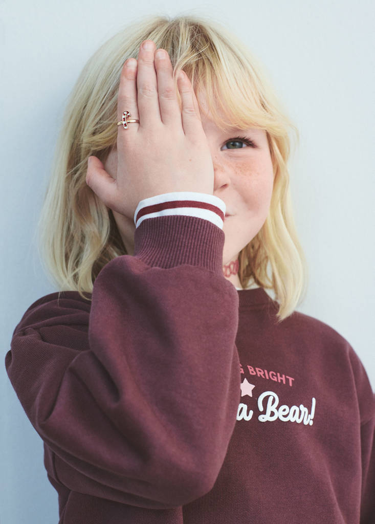 Printed cotton sweatshirt — Maroon