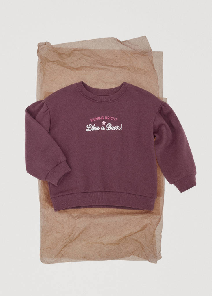 Printed cotton sweatshirt — Maroon