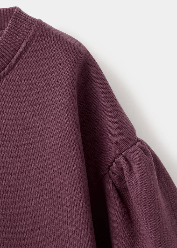 Printed cotton sweatshirt — Maroon