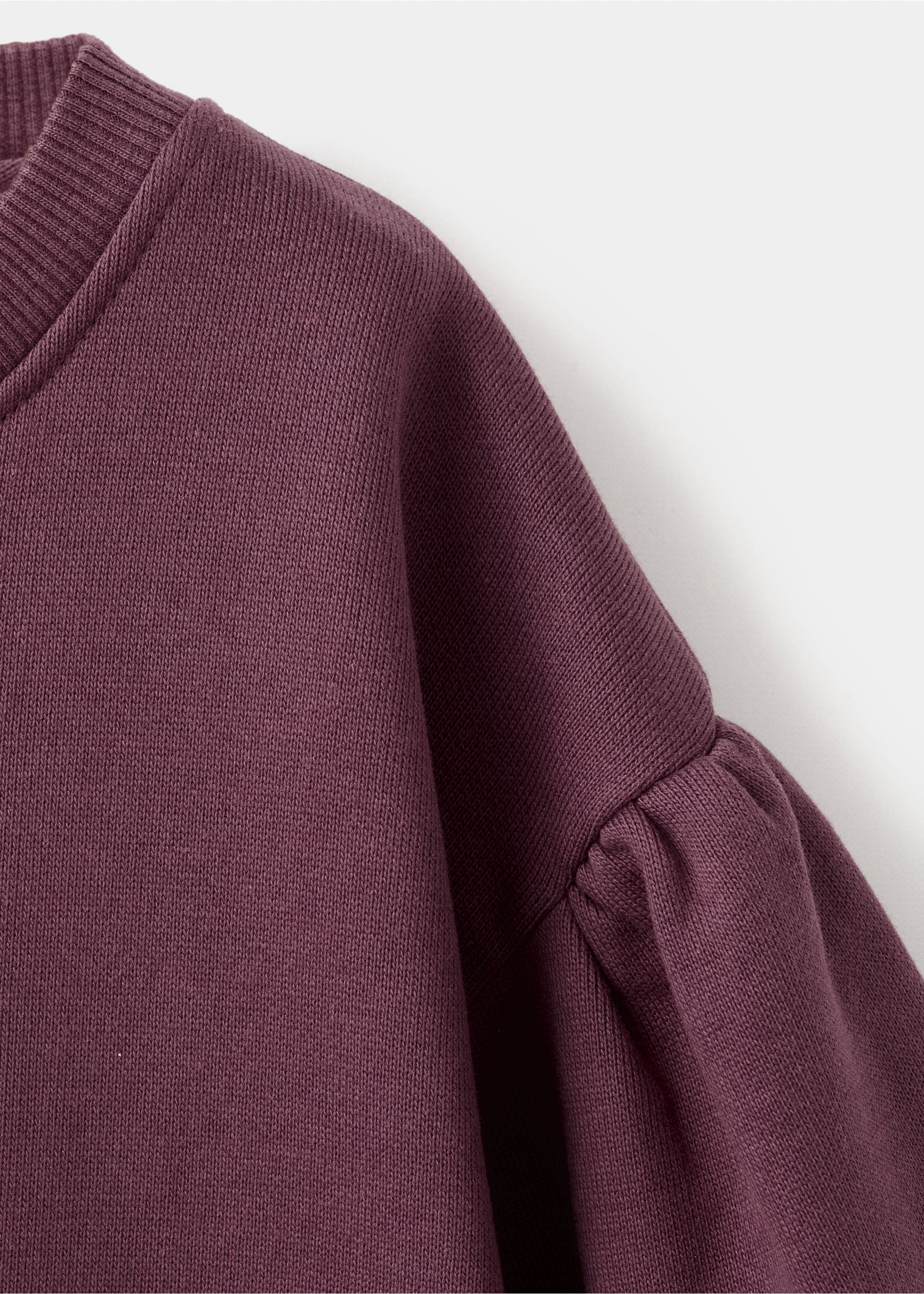 Printed cotton sweatshirt - Details of the article 8, Maroon. Ref: 17069098-00.