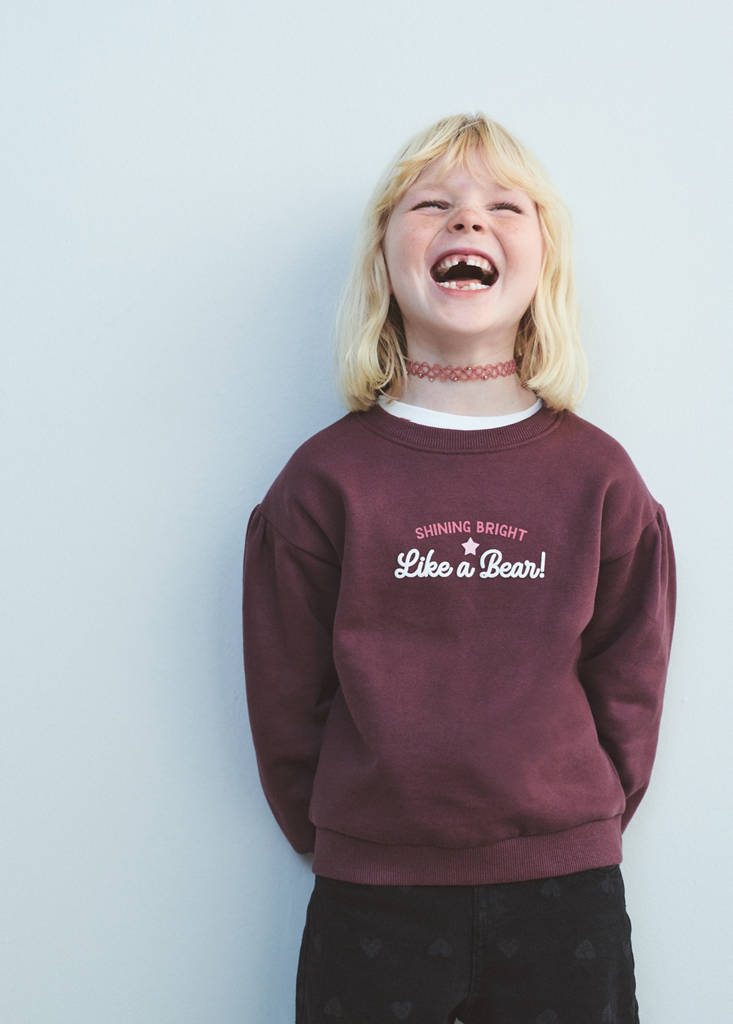Printed cotton sweatshirt — Maroon