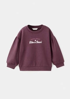Printed cotton sweatshirt — Maroon 2