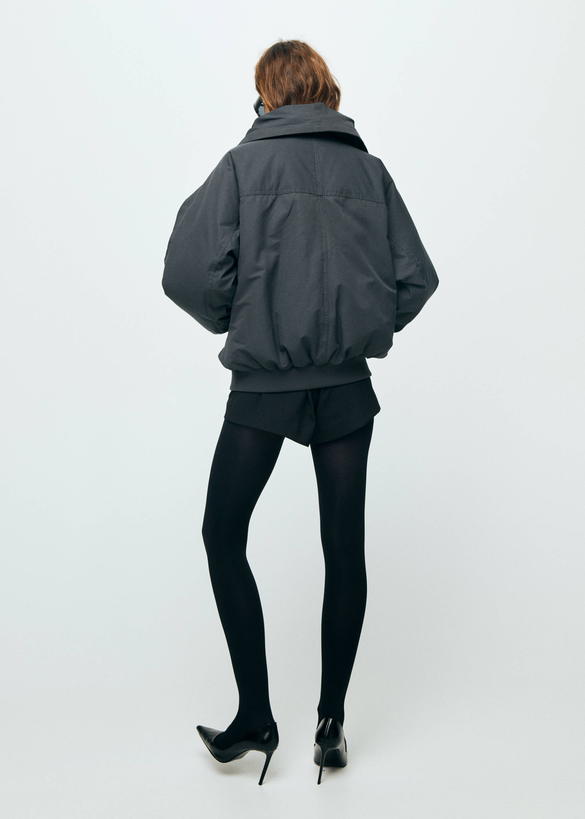 Funnel-neck bomber jacket - Reverse of the article