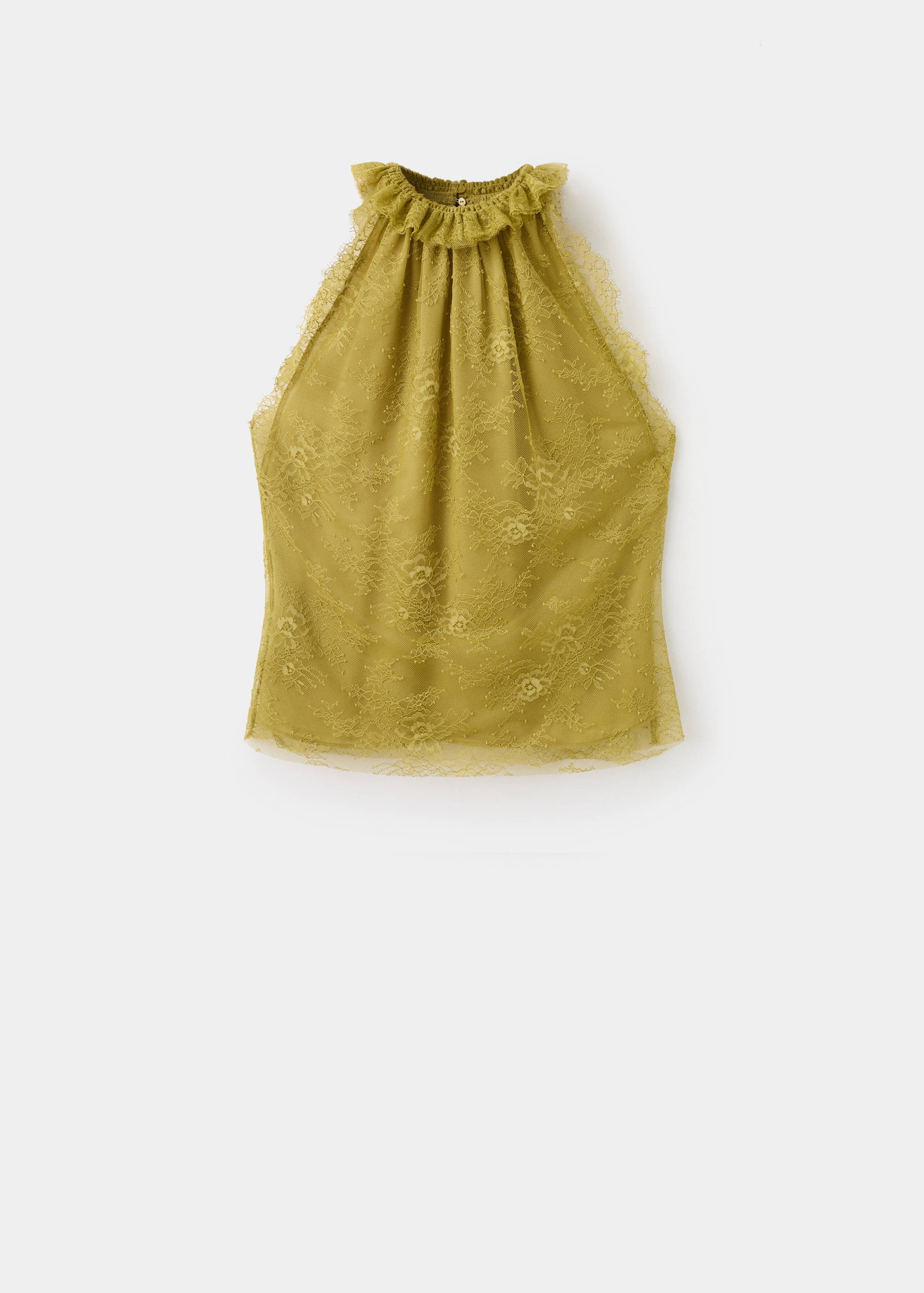 Lace top with ruff collar - Article without model