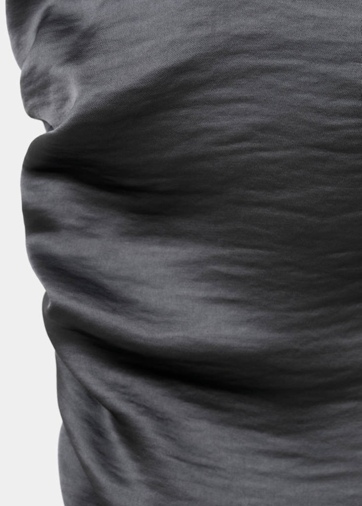 Satin dress with creased effect — Grey