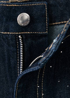 Straight jeans with rhinestone detail — Open Blue 7