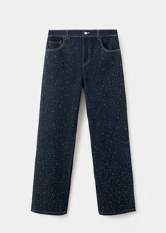 Straight jeans with rhinestone detail — Open Blue 6