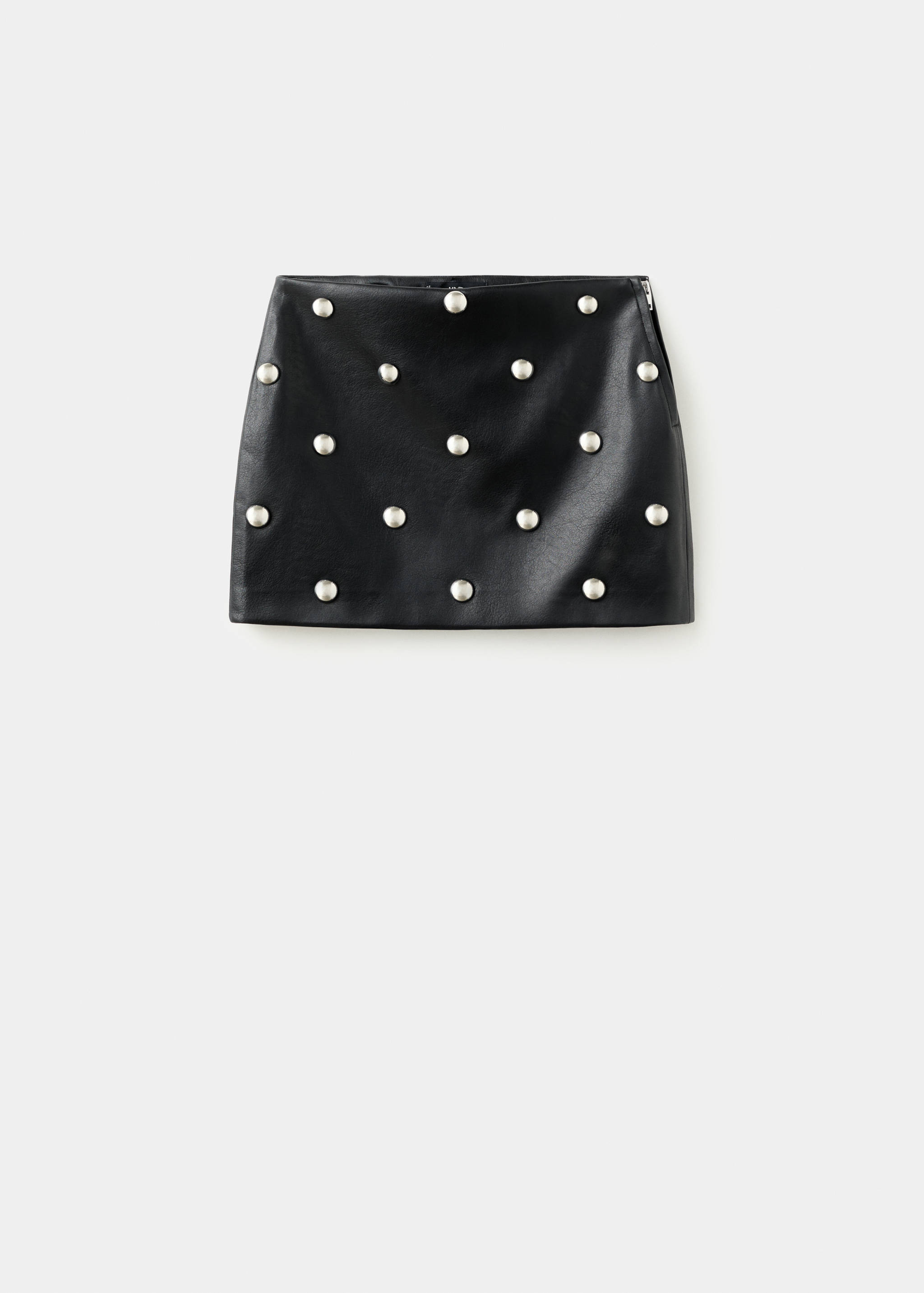 Studded faux-leather skirt - Article without model