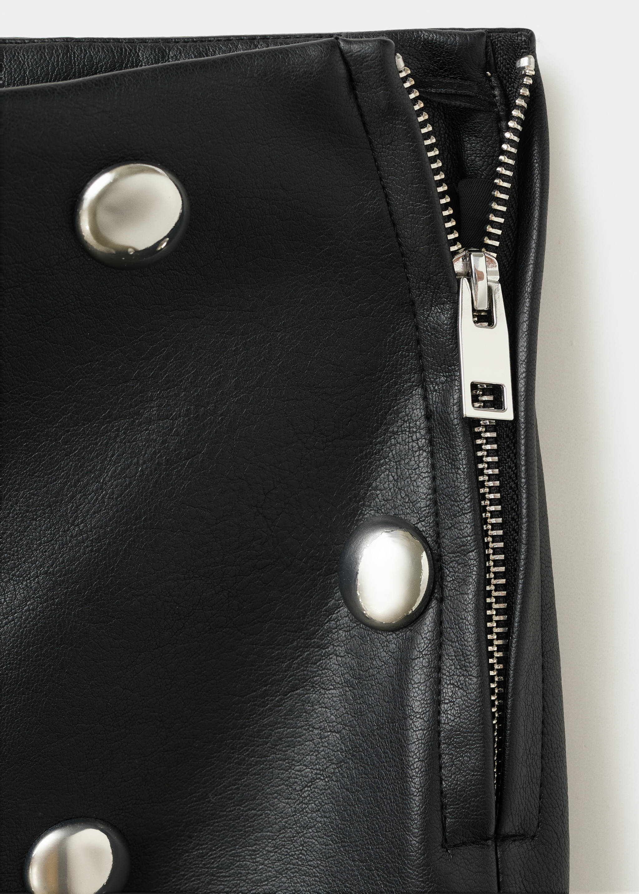 Studded faux-leather skirt - Details of the article 0