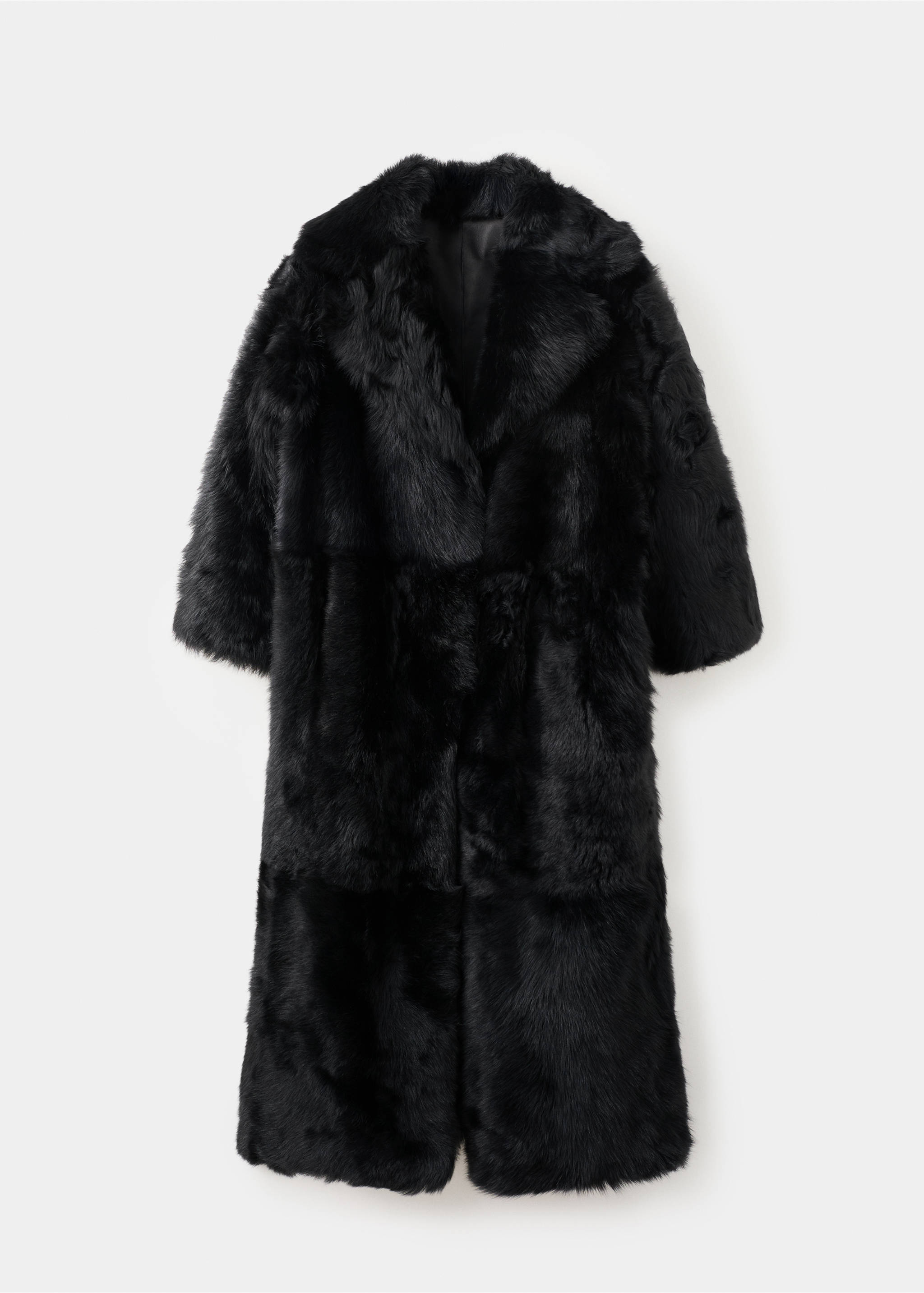 Reversible fur coat - Article without model, Black. Ref: 17069116-01.