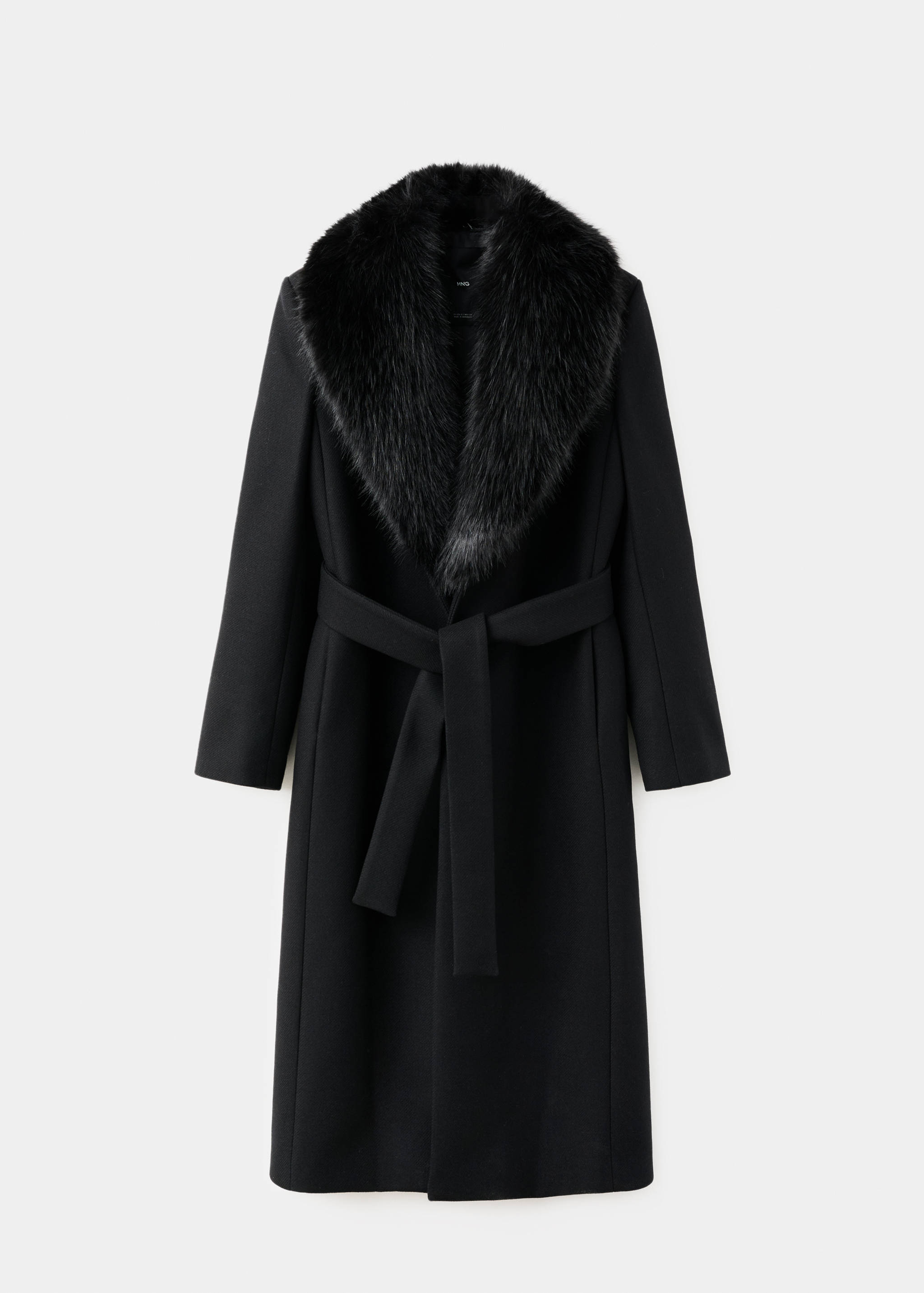 Manteco wool coat with fur collar - Article without model