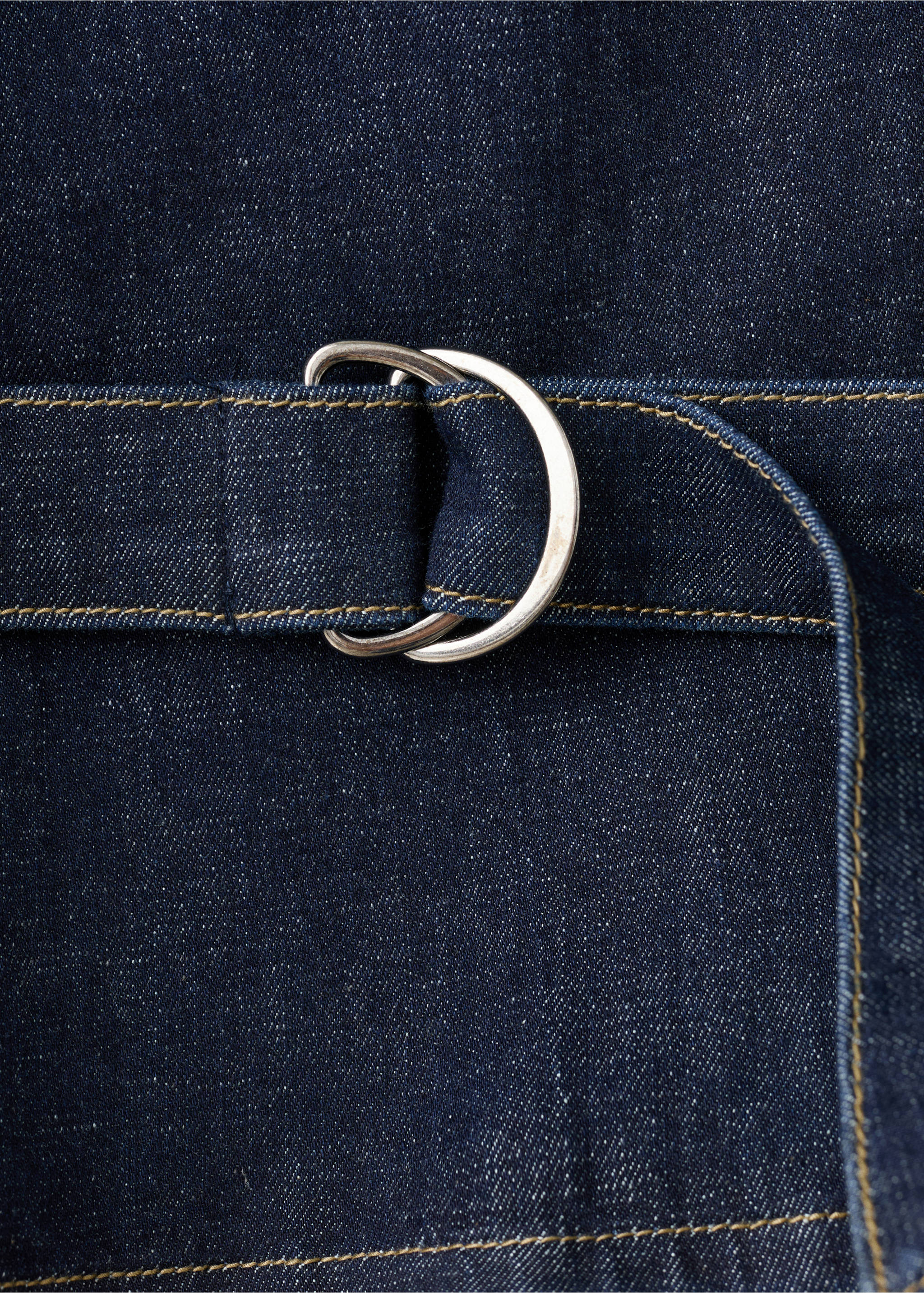 Fitted denim jacket with pockets - Details of the article 0, Open Blue. Ref: 17069119-00.