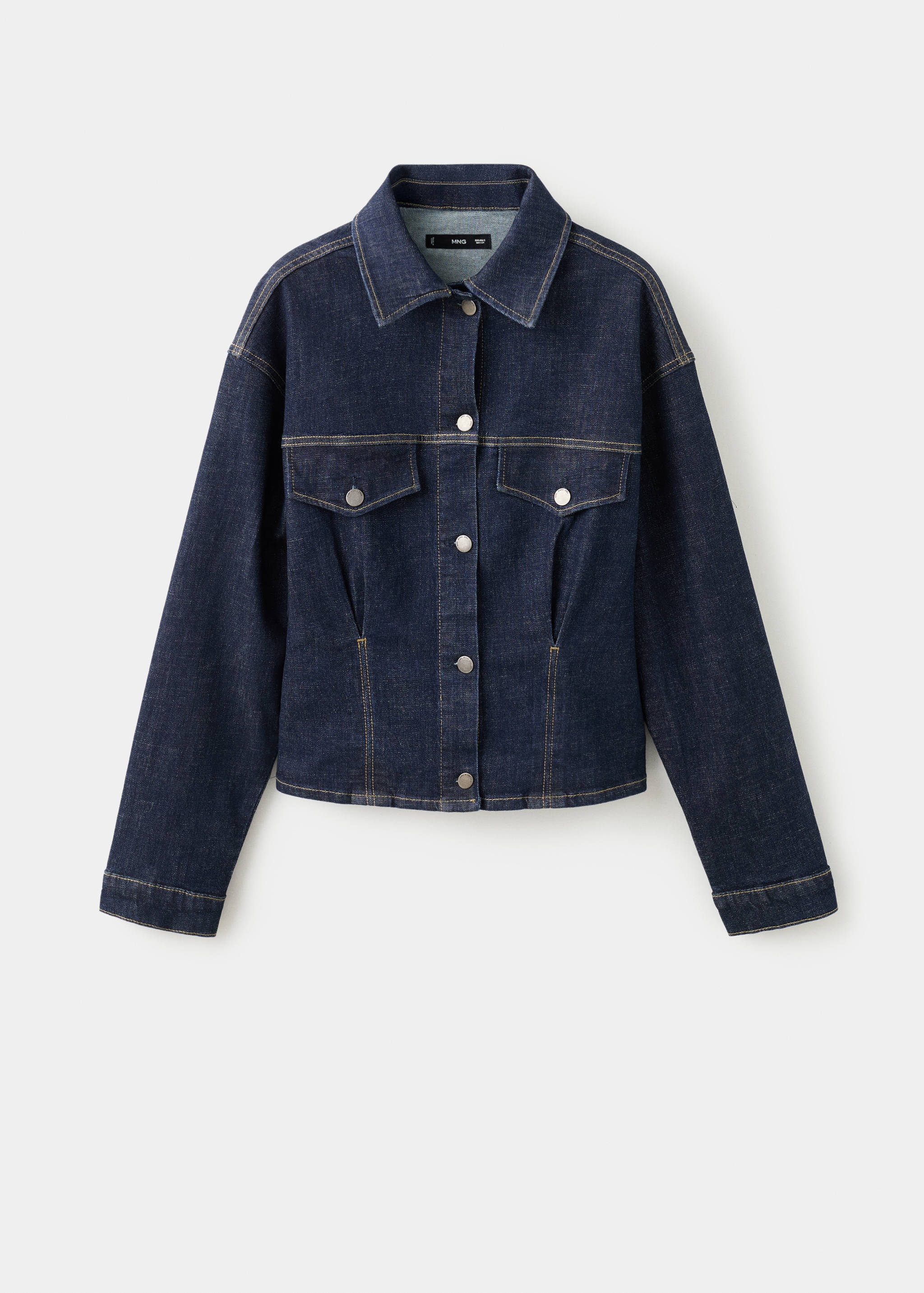 Fitted denim jacket with pockets - Article without model