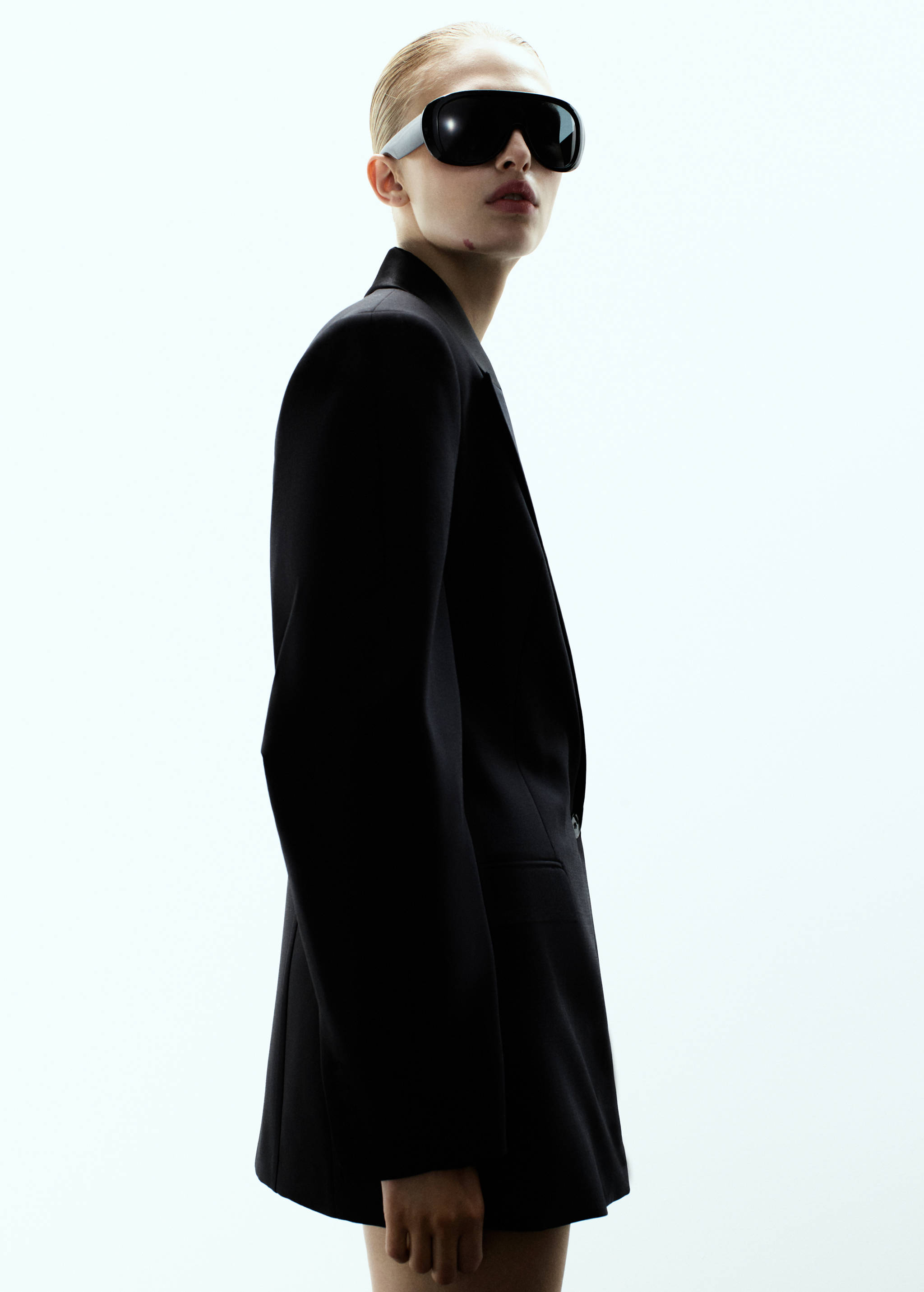 Wool-blend blazer dress - Medium plane