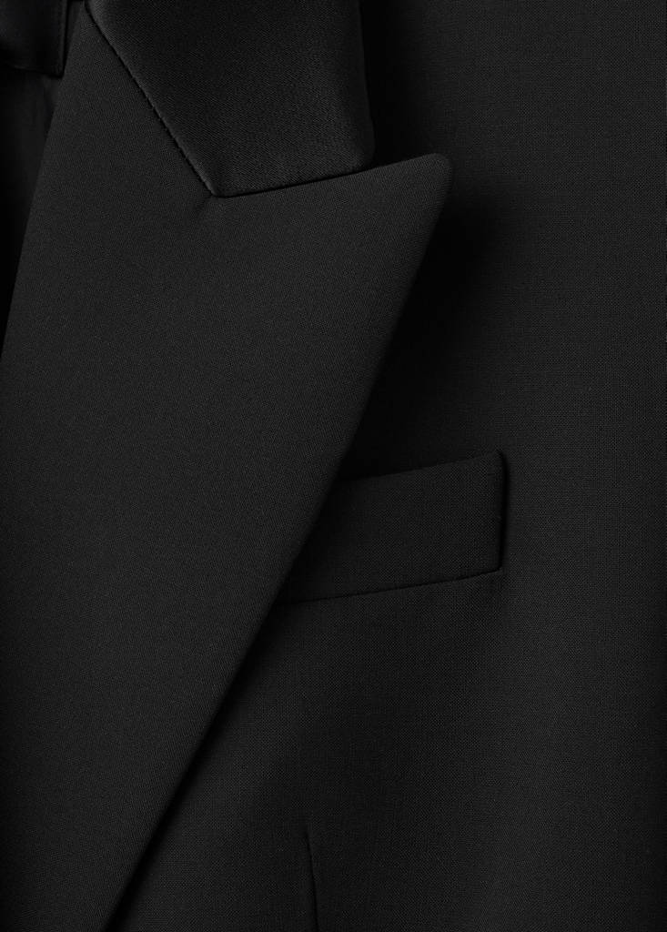 Wool-blend blazer dress — Black