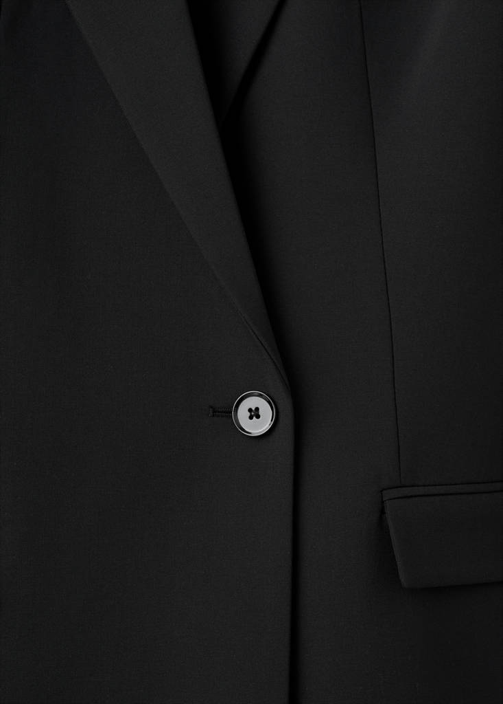 Wool-blend blazer dress — Black