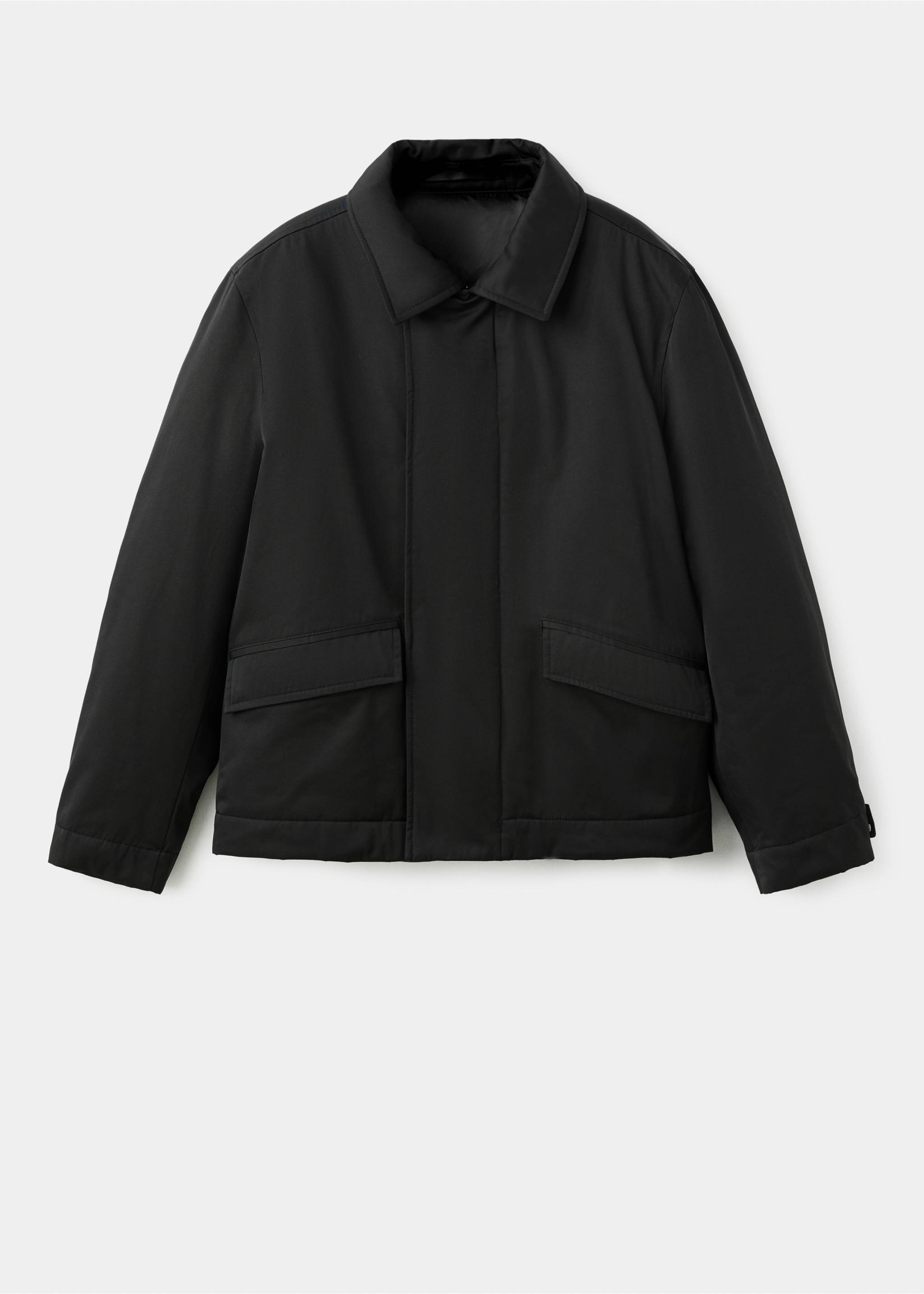 Water-repellent jacket with pockets - Article without model, Black. Ref: 17069205-00.