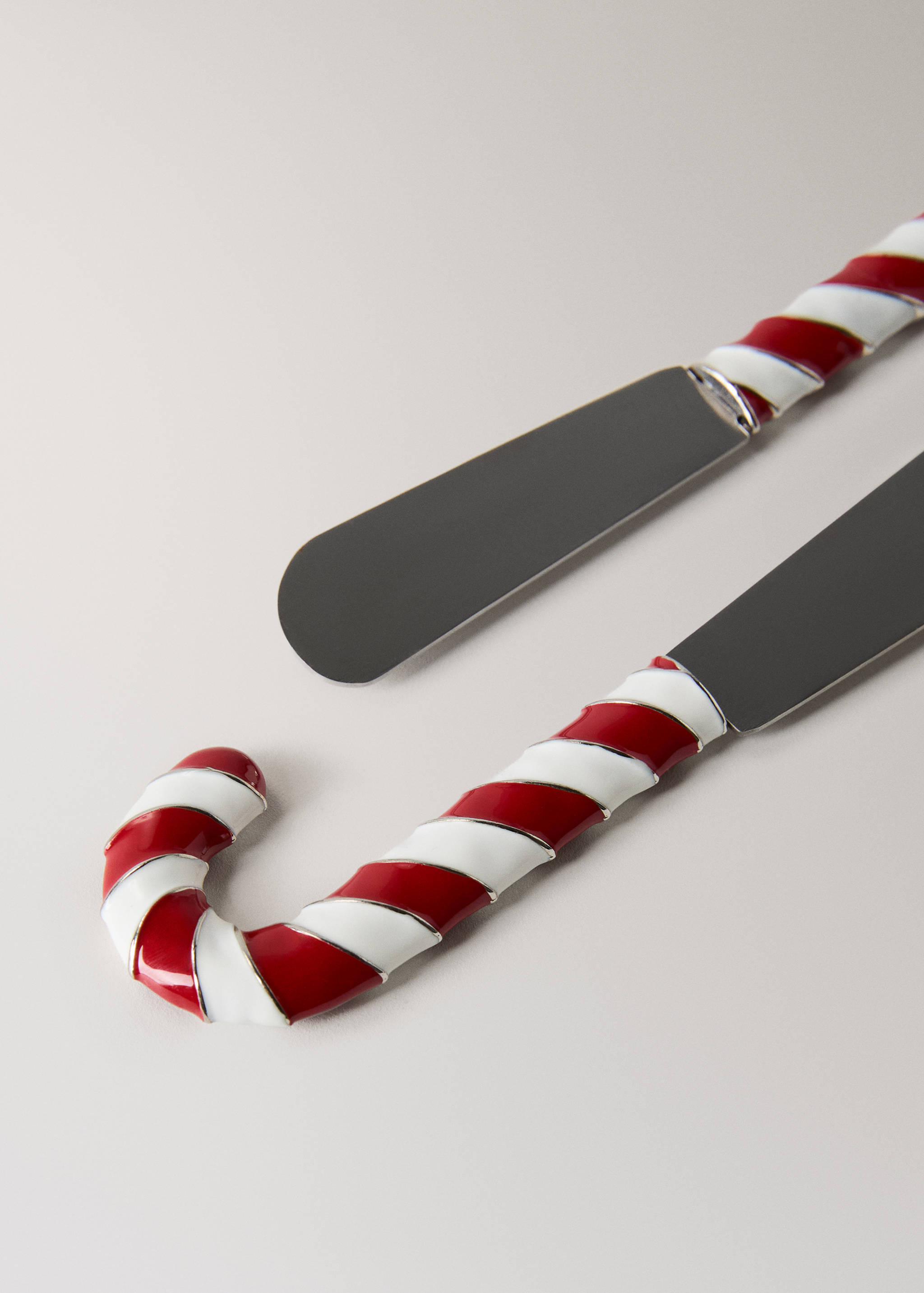 Set of 4 caramel butter knives in stainless steel - Details of the article 2