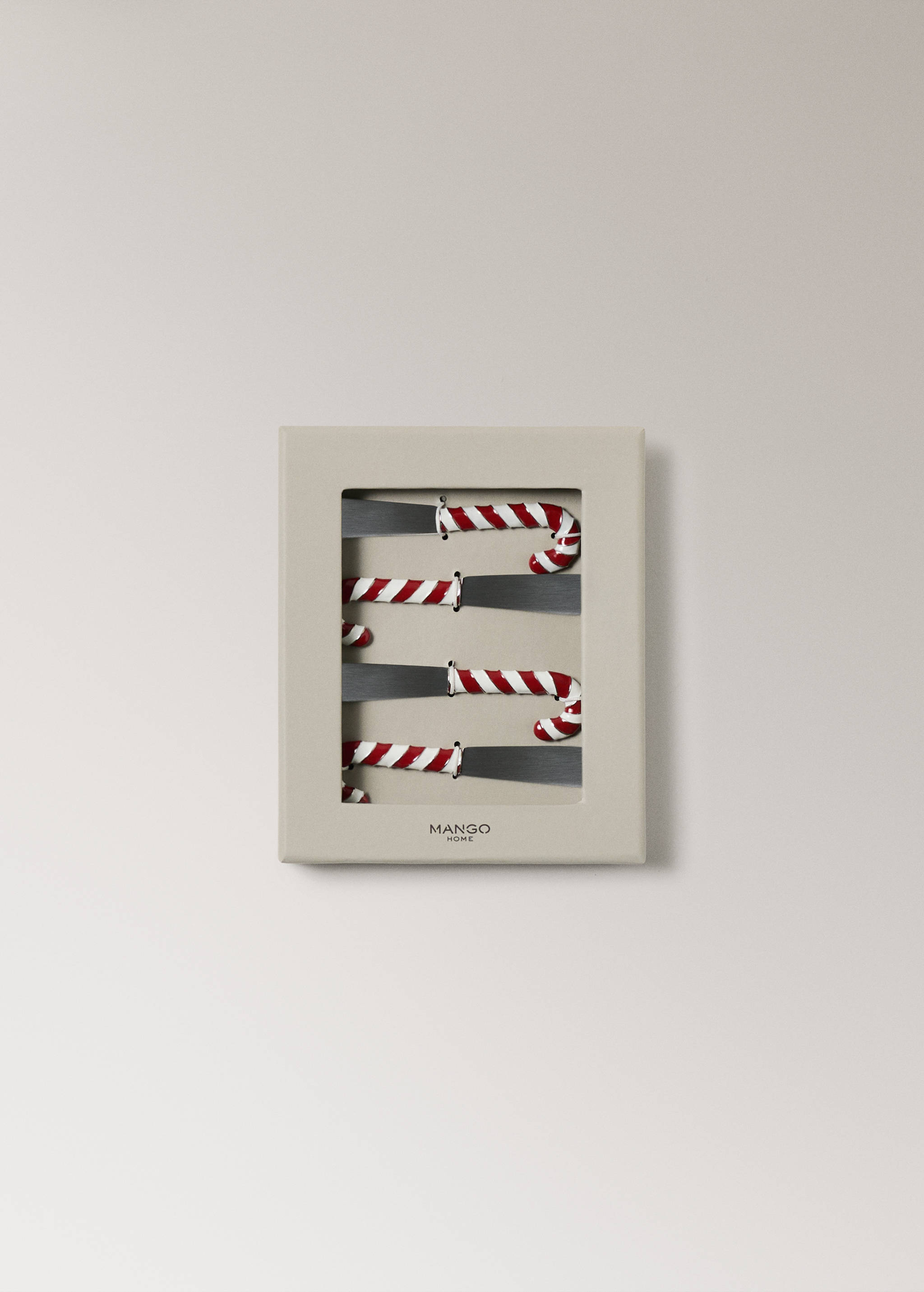 Set of 4 caramel butter knives in stainless steel - Details of the article 3